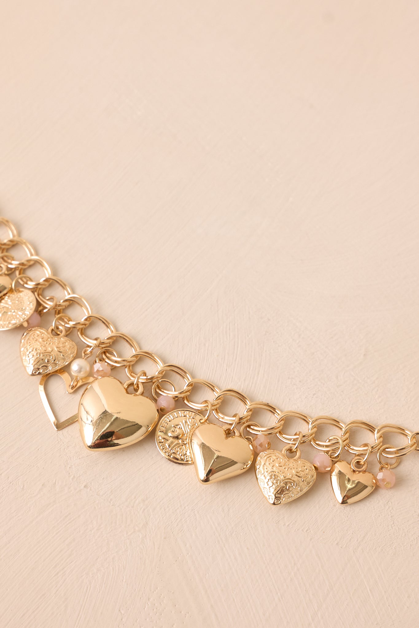 Be Mine Gold Heart Charm Bracelet