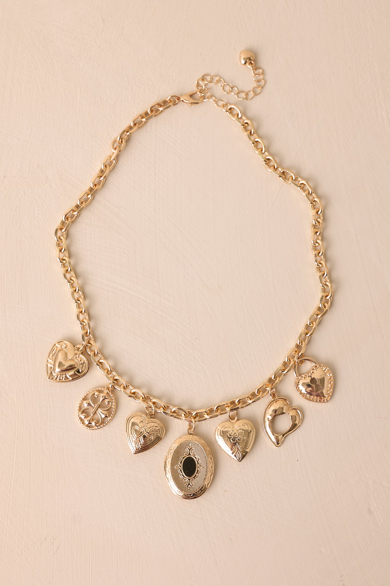 Right This Way Gold Charm Necklace