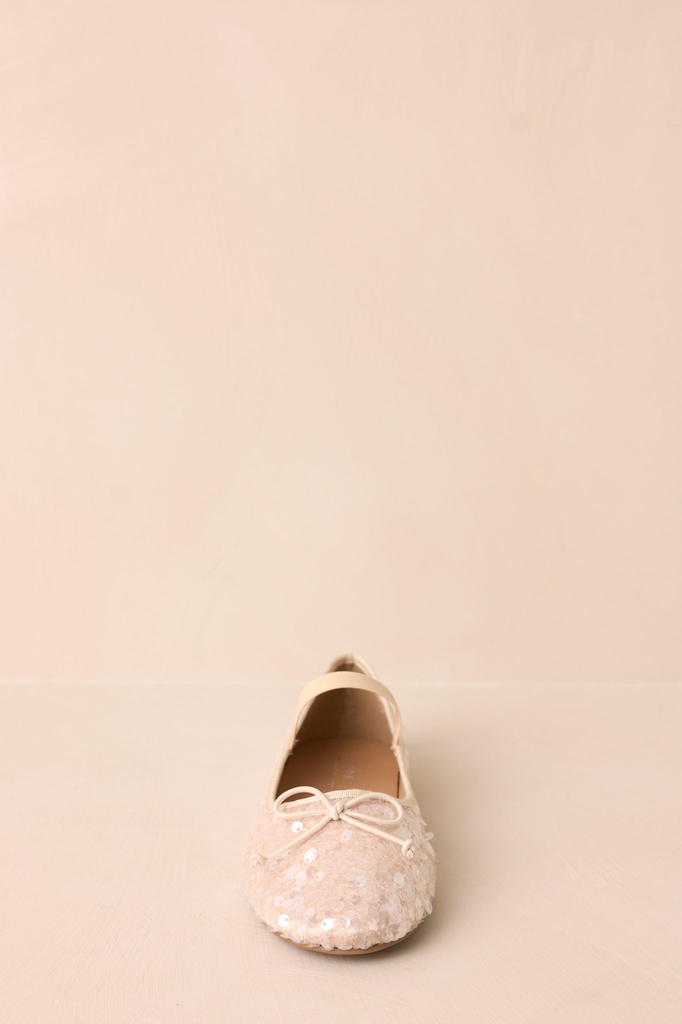 A Step Closer Ivory Pearlescent Sequin Ballet Flat