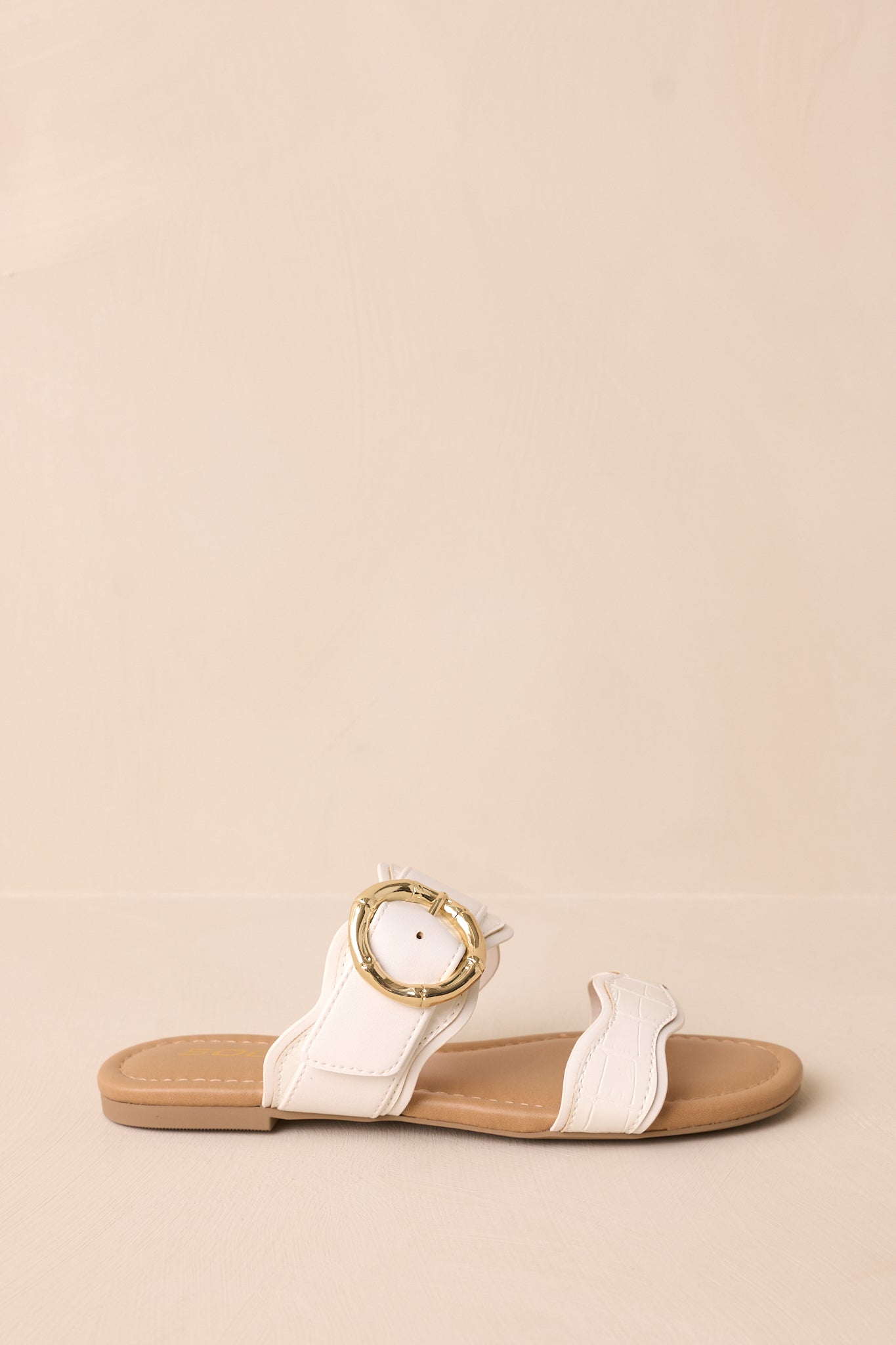 Waves Of My Heart White Crocodile Sandals