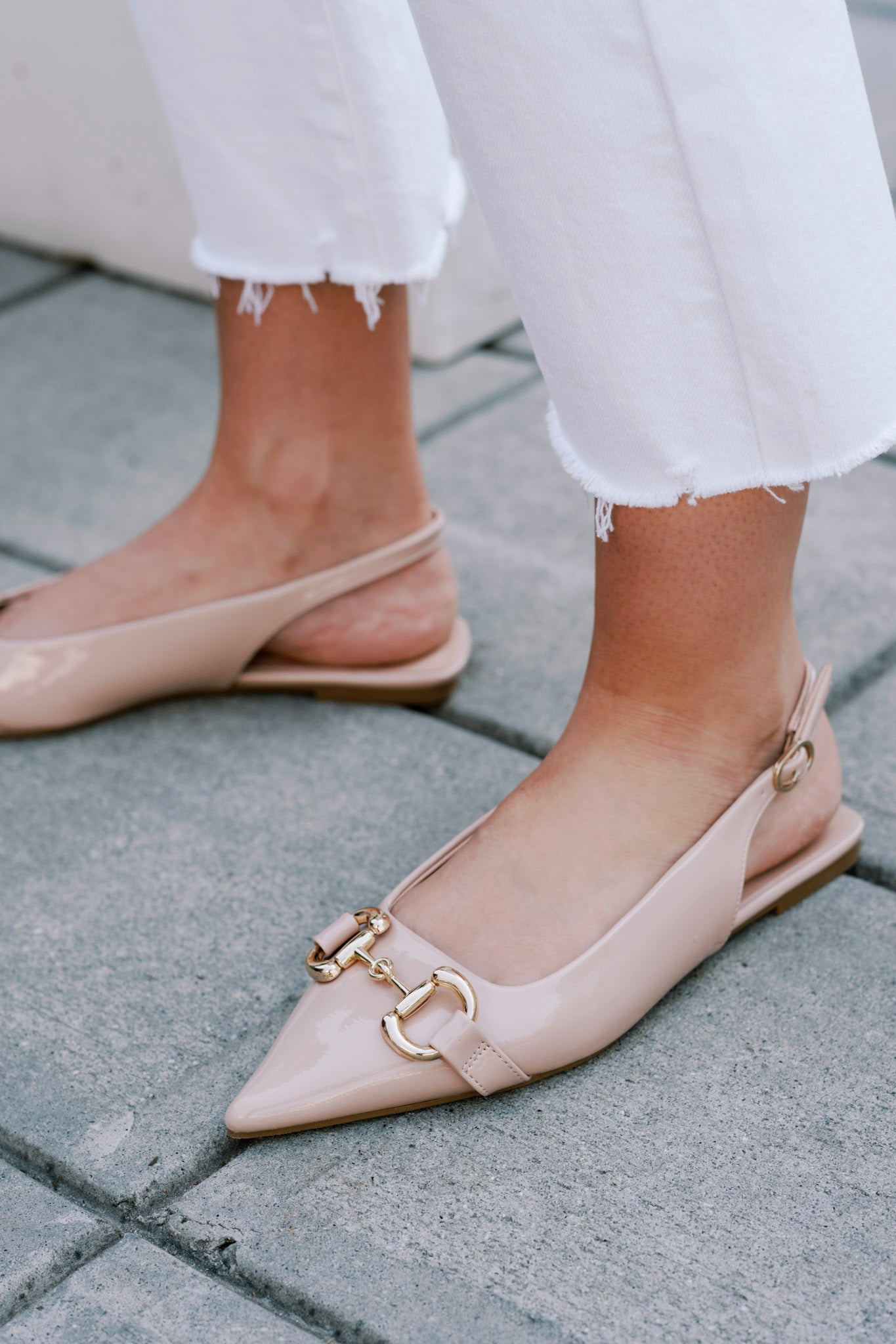 Remember Good Times Beige SlingBack Flats