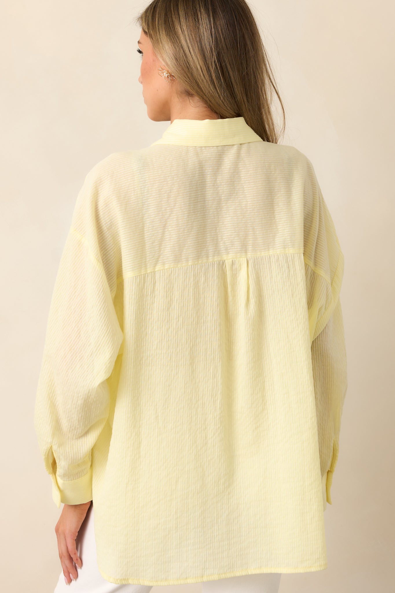 Another Sunny Day Lemon Yellow Button Front Blouse