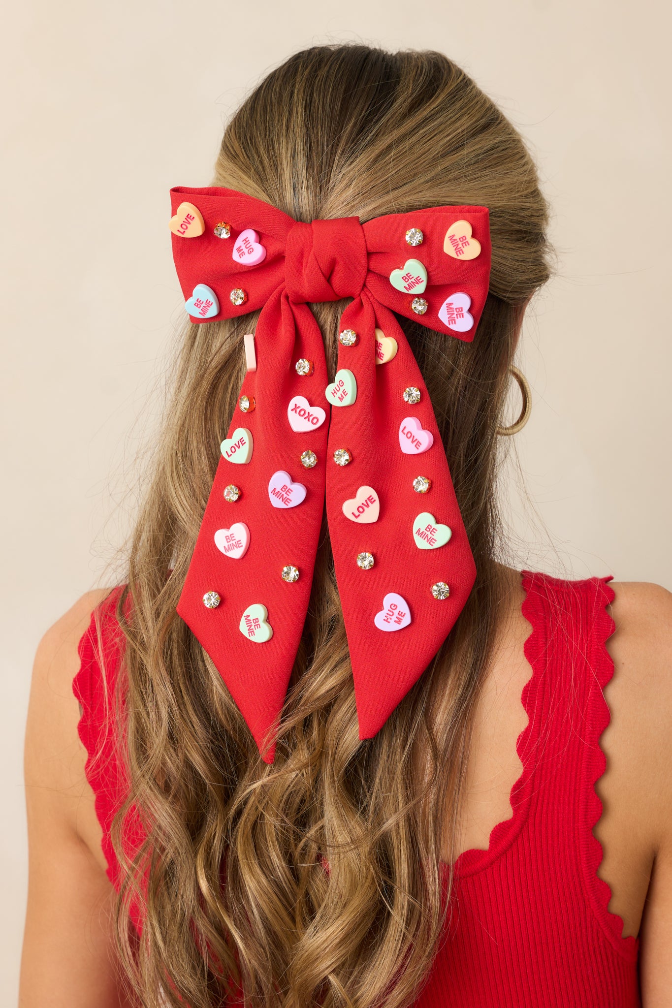 Sugar Rush Red Clip In Bow