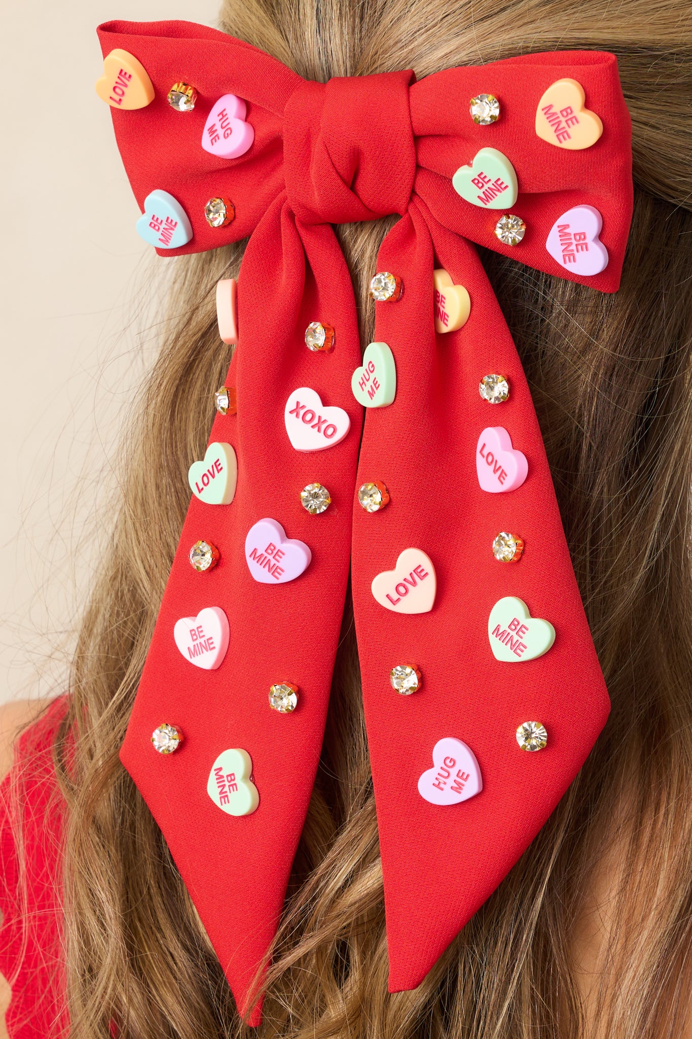 Sugar Rush Red Clip In Bow