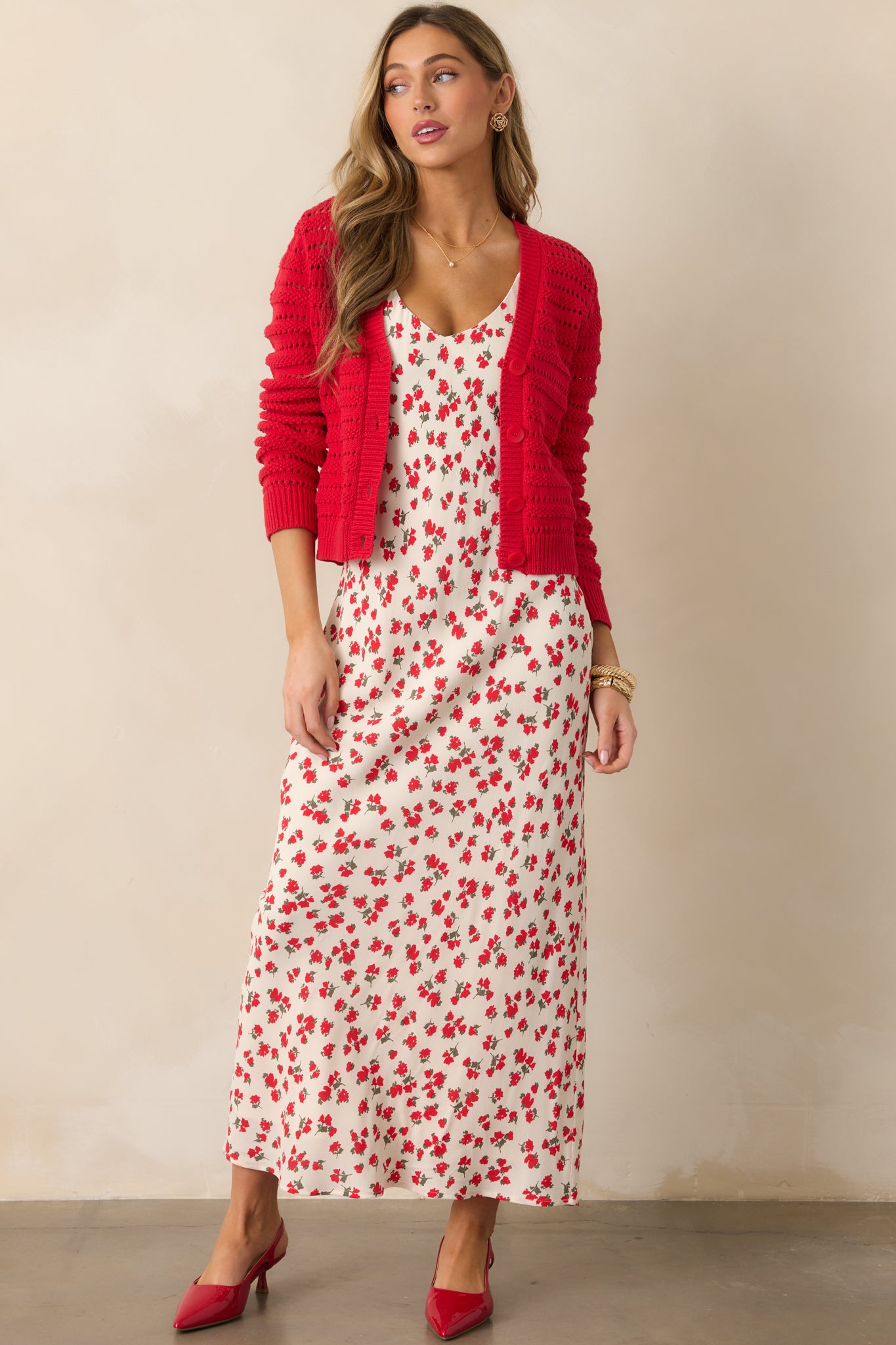 Z Supply Romance Cherry Red Cardigan