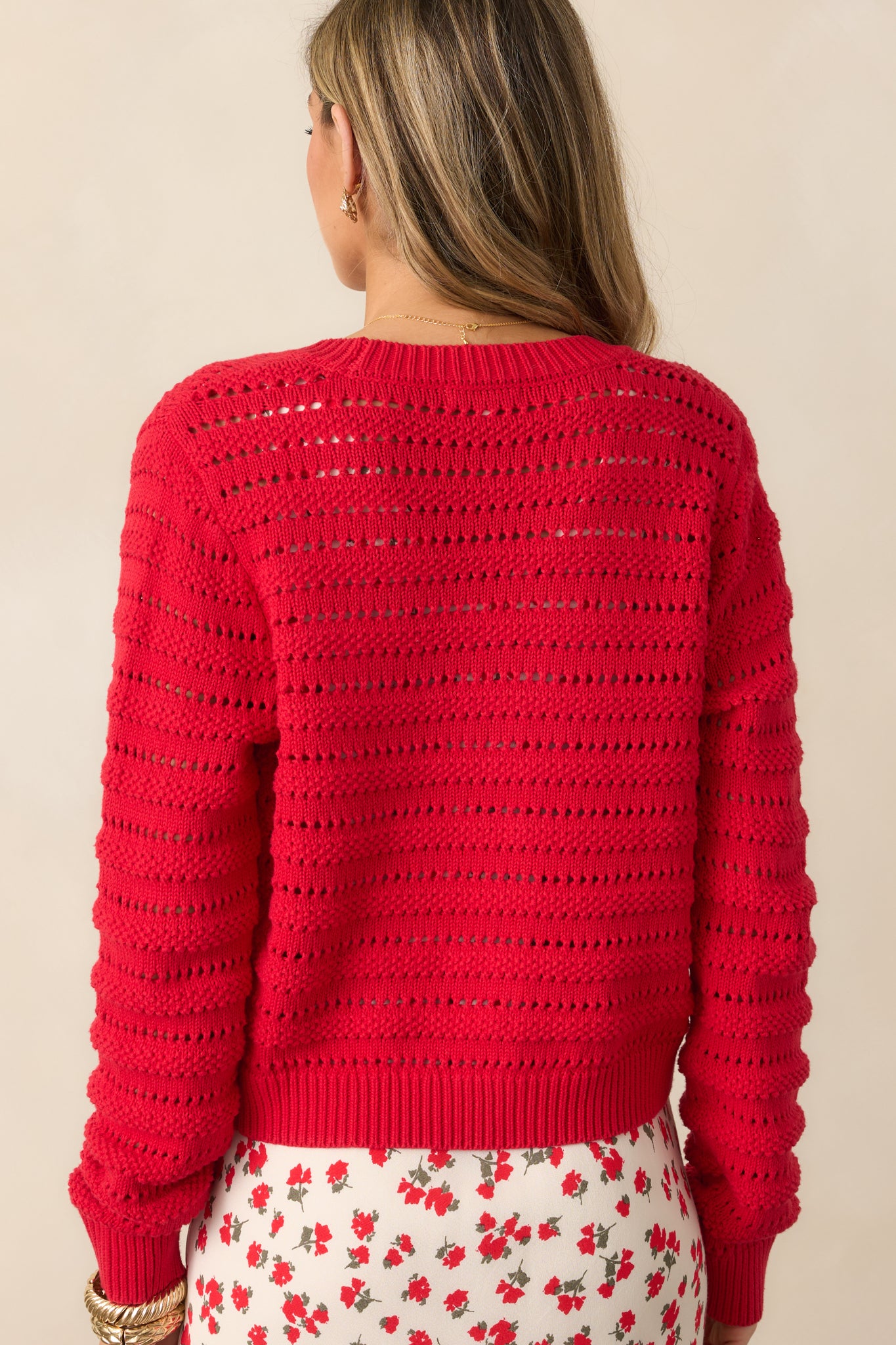 Z Supply Romance Cherry Red Cardigan