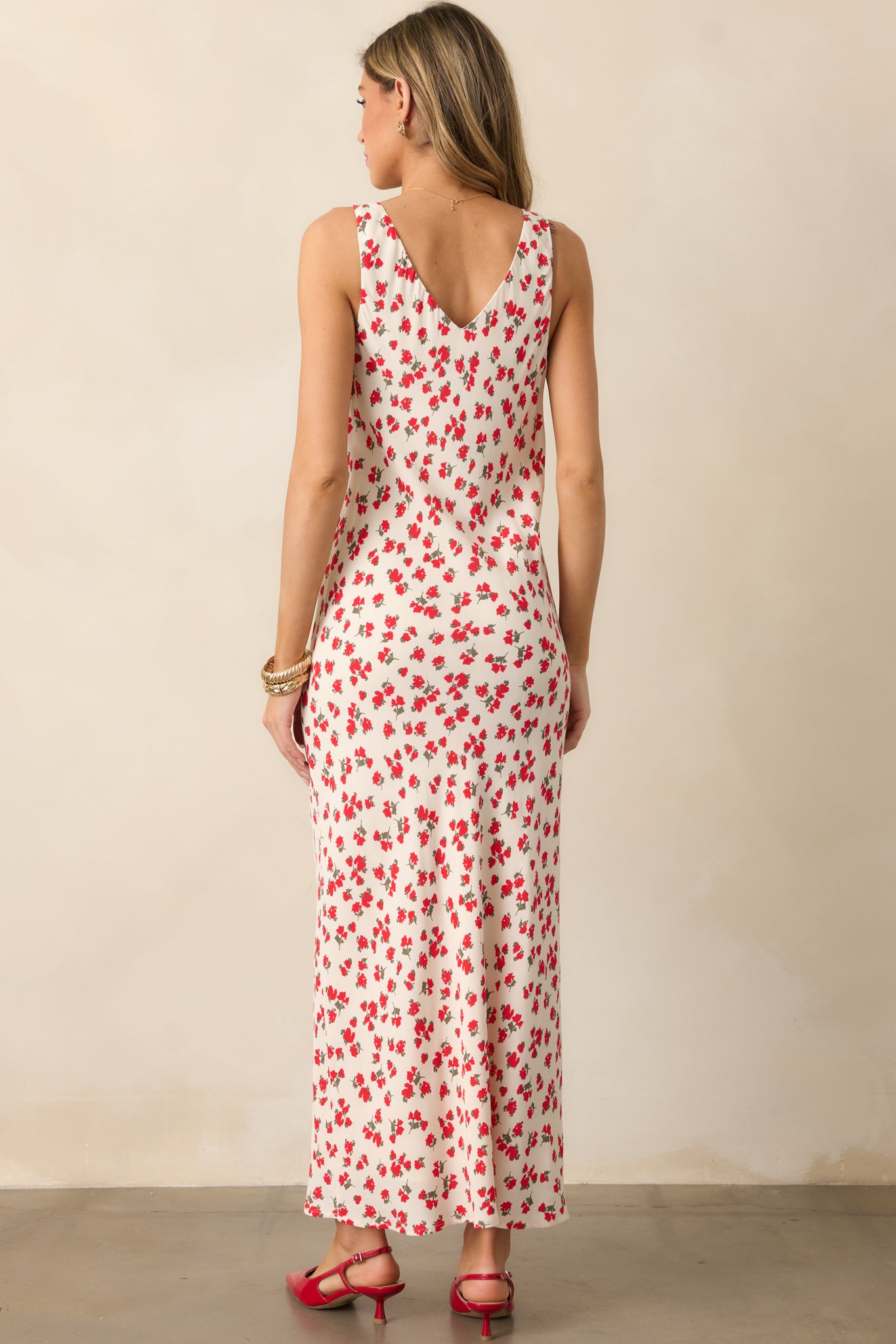 Z Supply Hana La Rosa Ivory Sea Salt Ditsy Maxi Dress