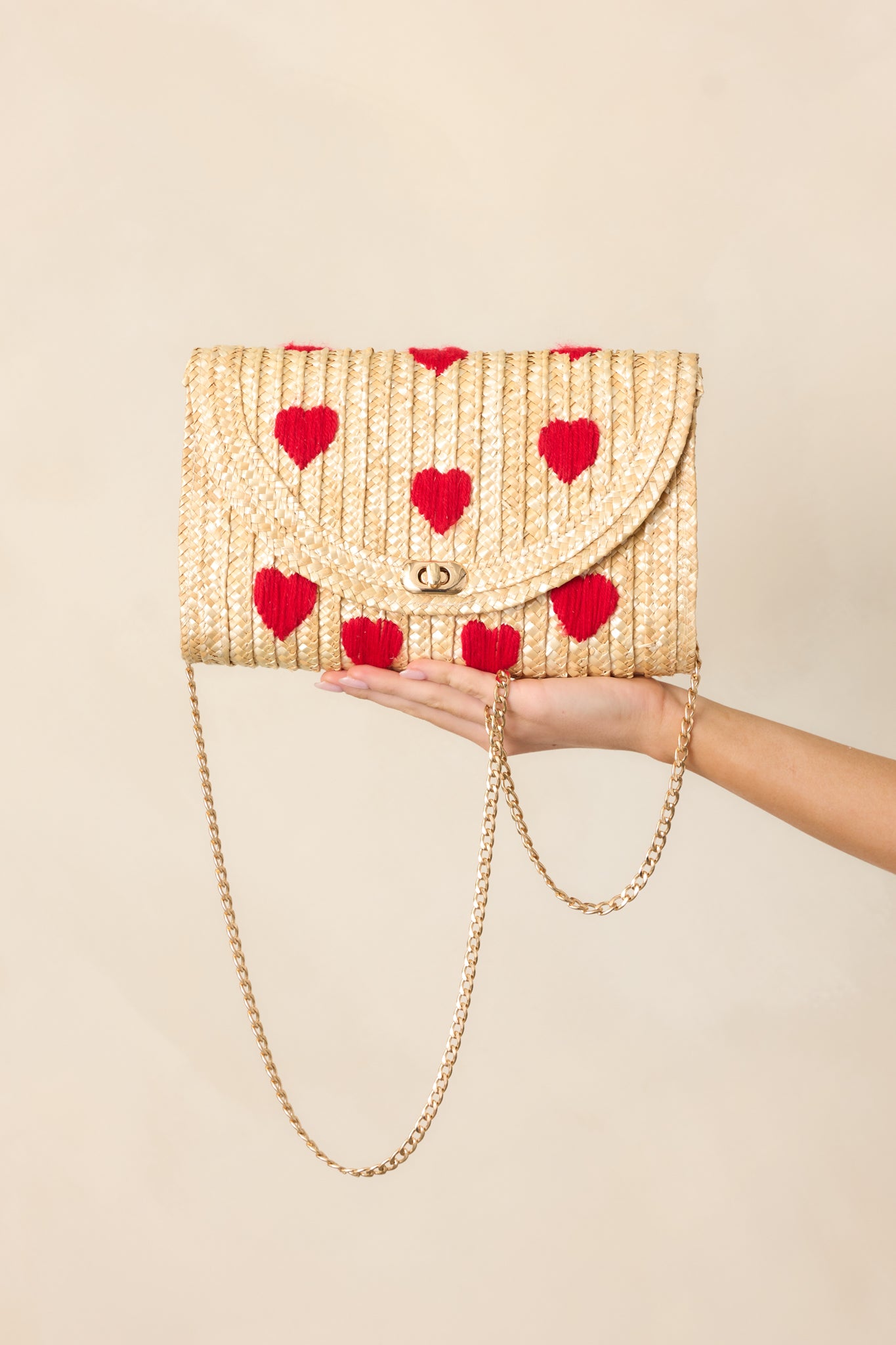 Lost With Love Natural Braided Straw Handbag