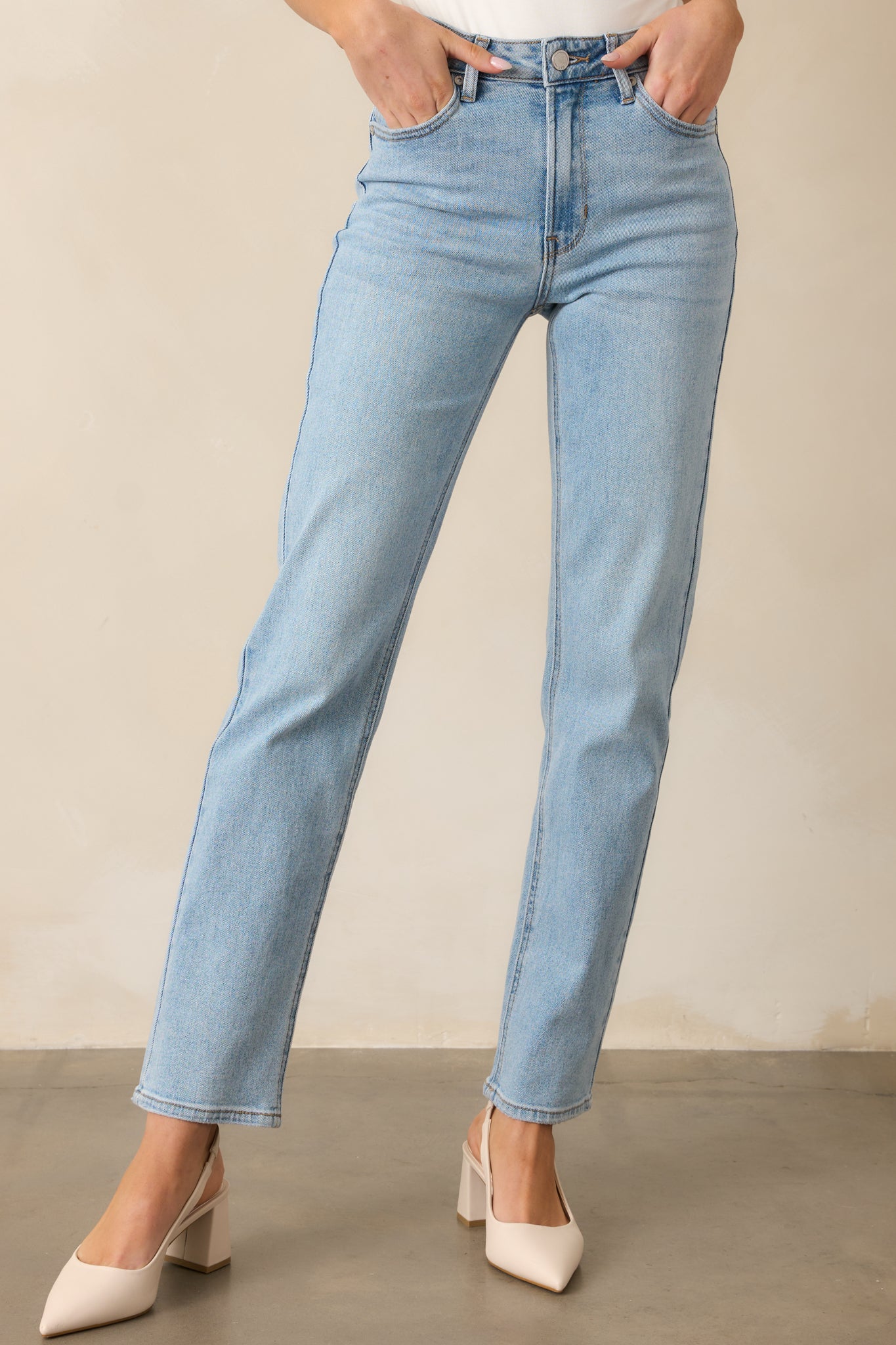 Dusk Enchantment Light Wash Straight Leg Jeans