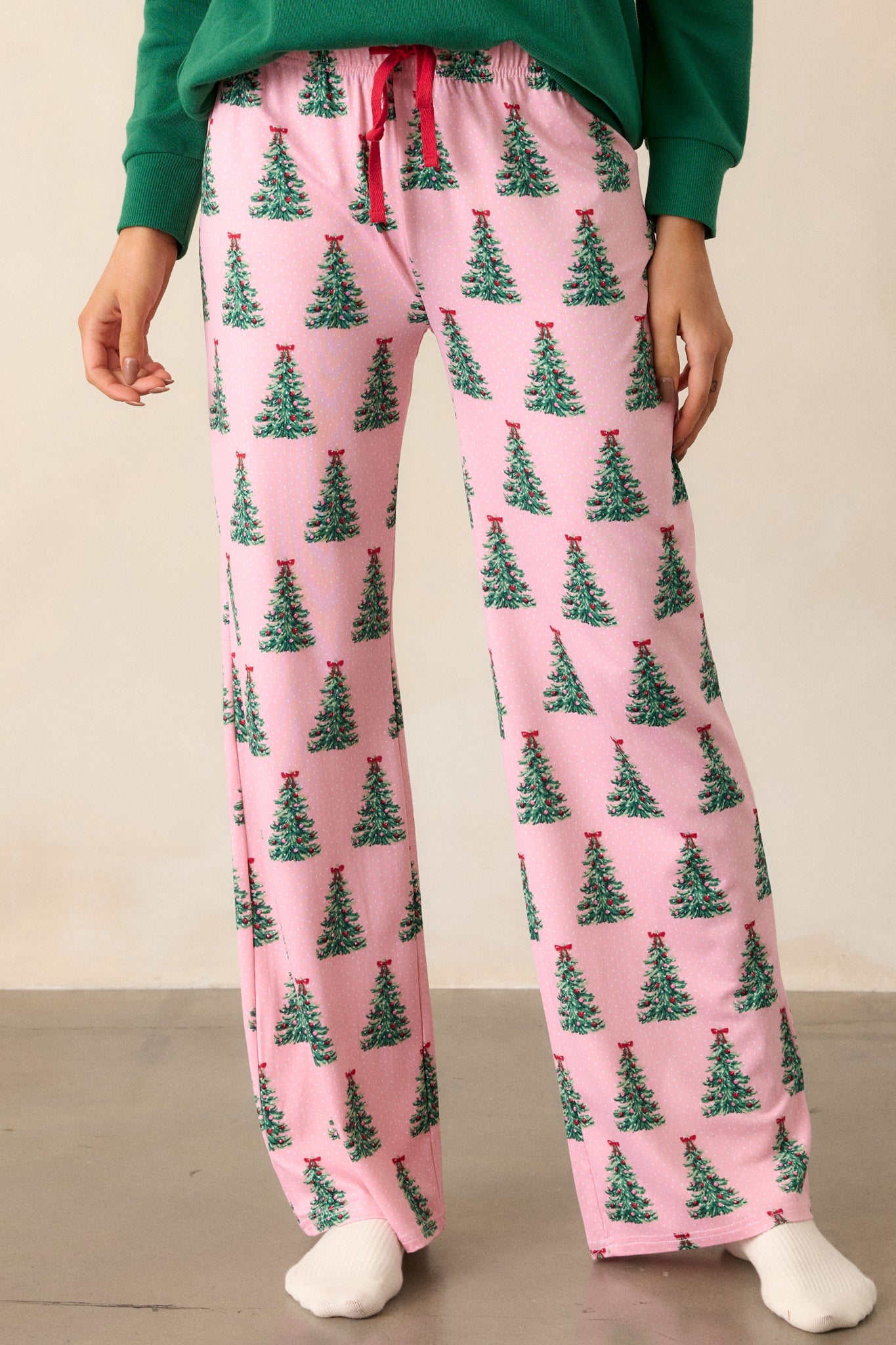 Pine and Peppermint Pink Pajama Pants