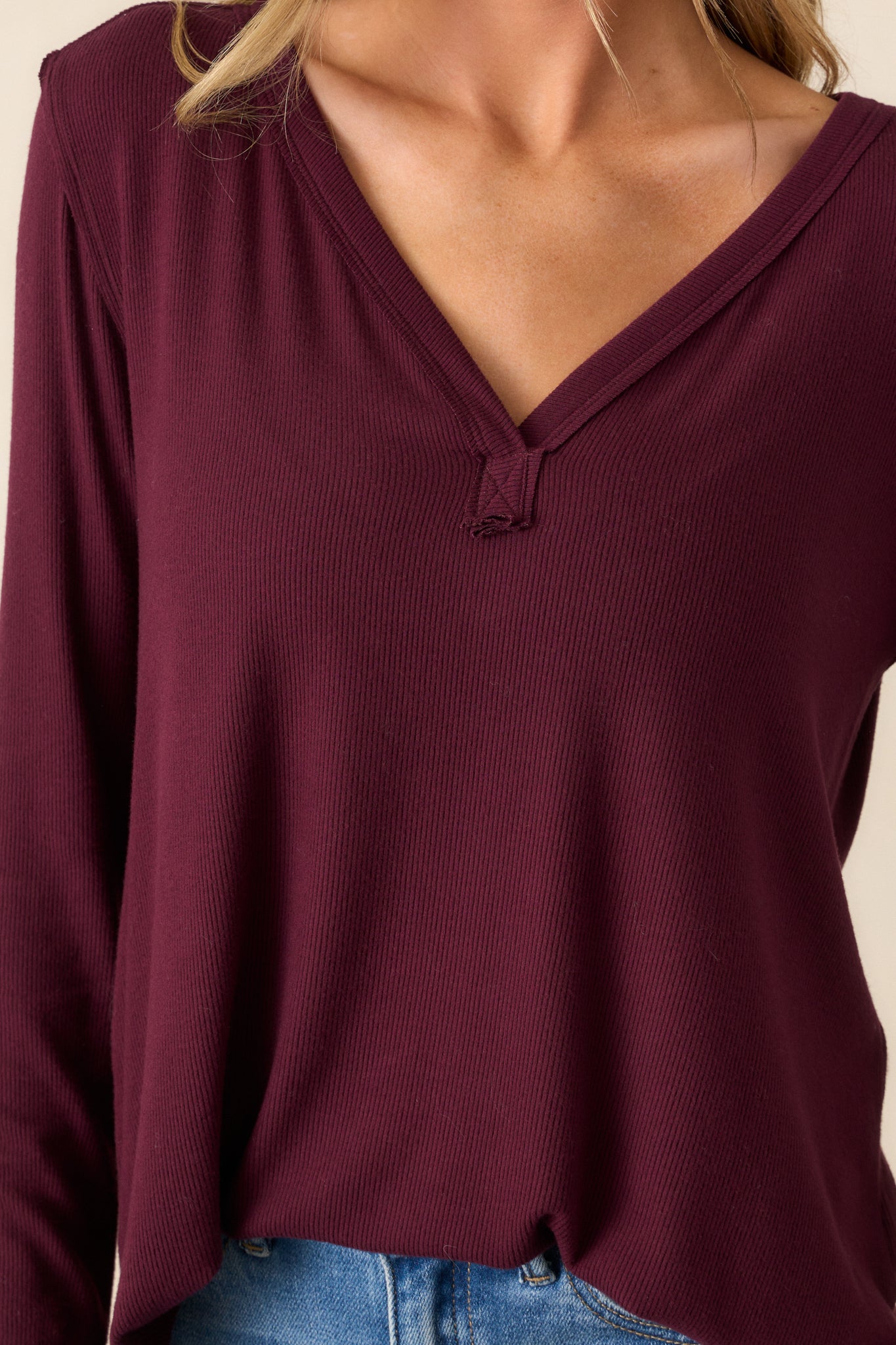 Extreme close-up of the soft ribbed design of the berry top, focusing on the intricate knit and texture.