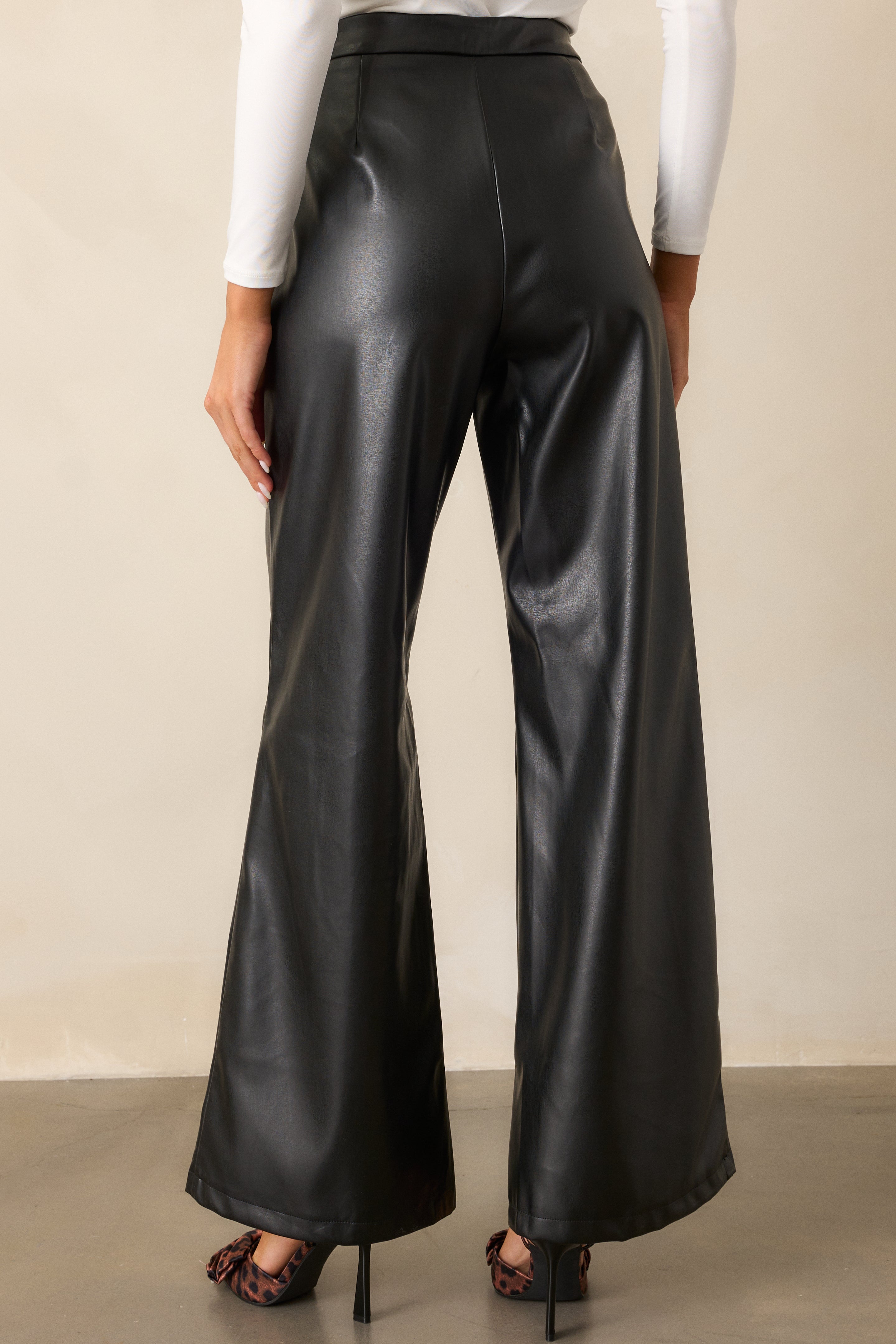 Back And Better Black Faux Leather Pants