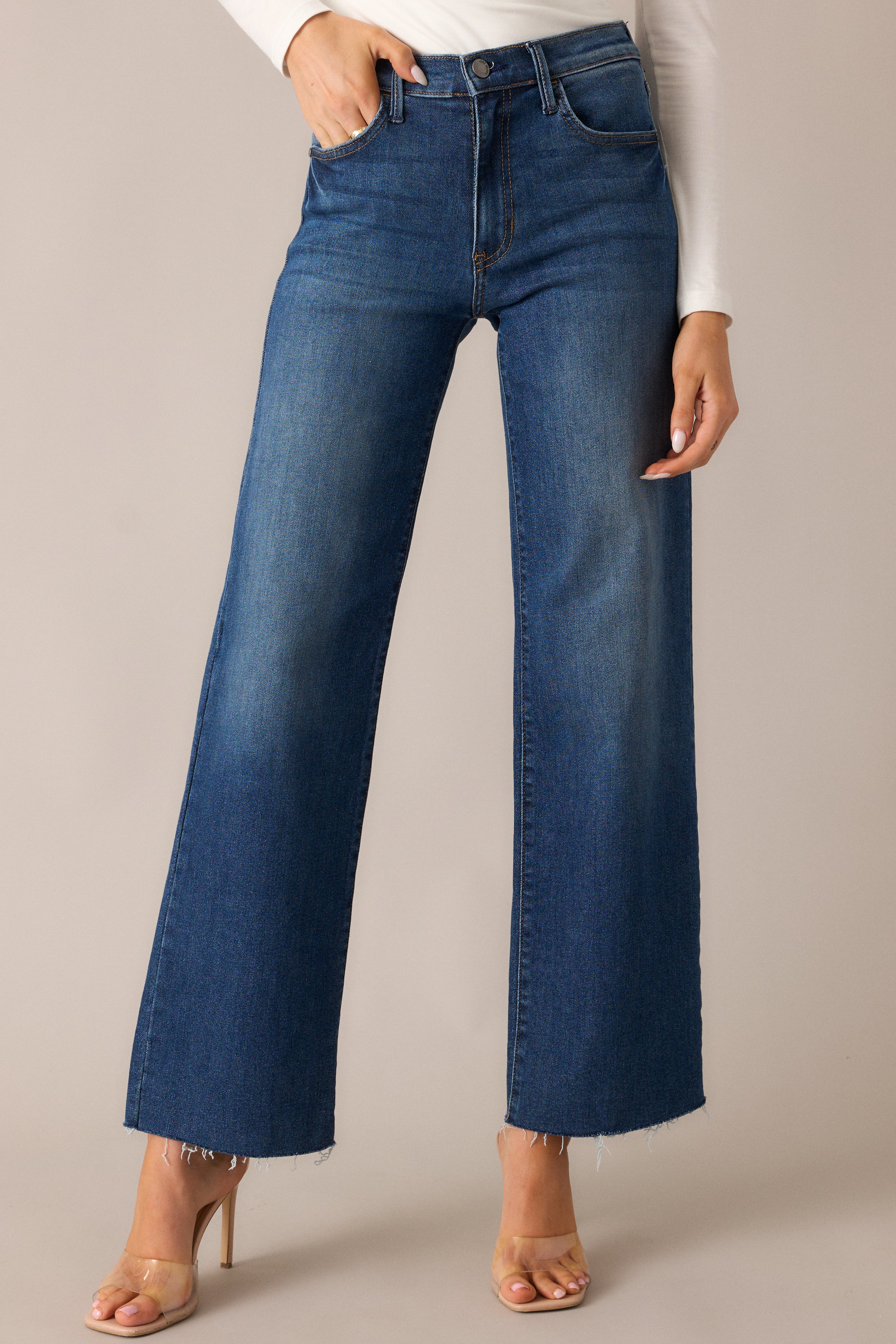 Always On Time Dark Wash Straight Leg Jeans