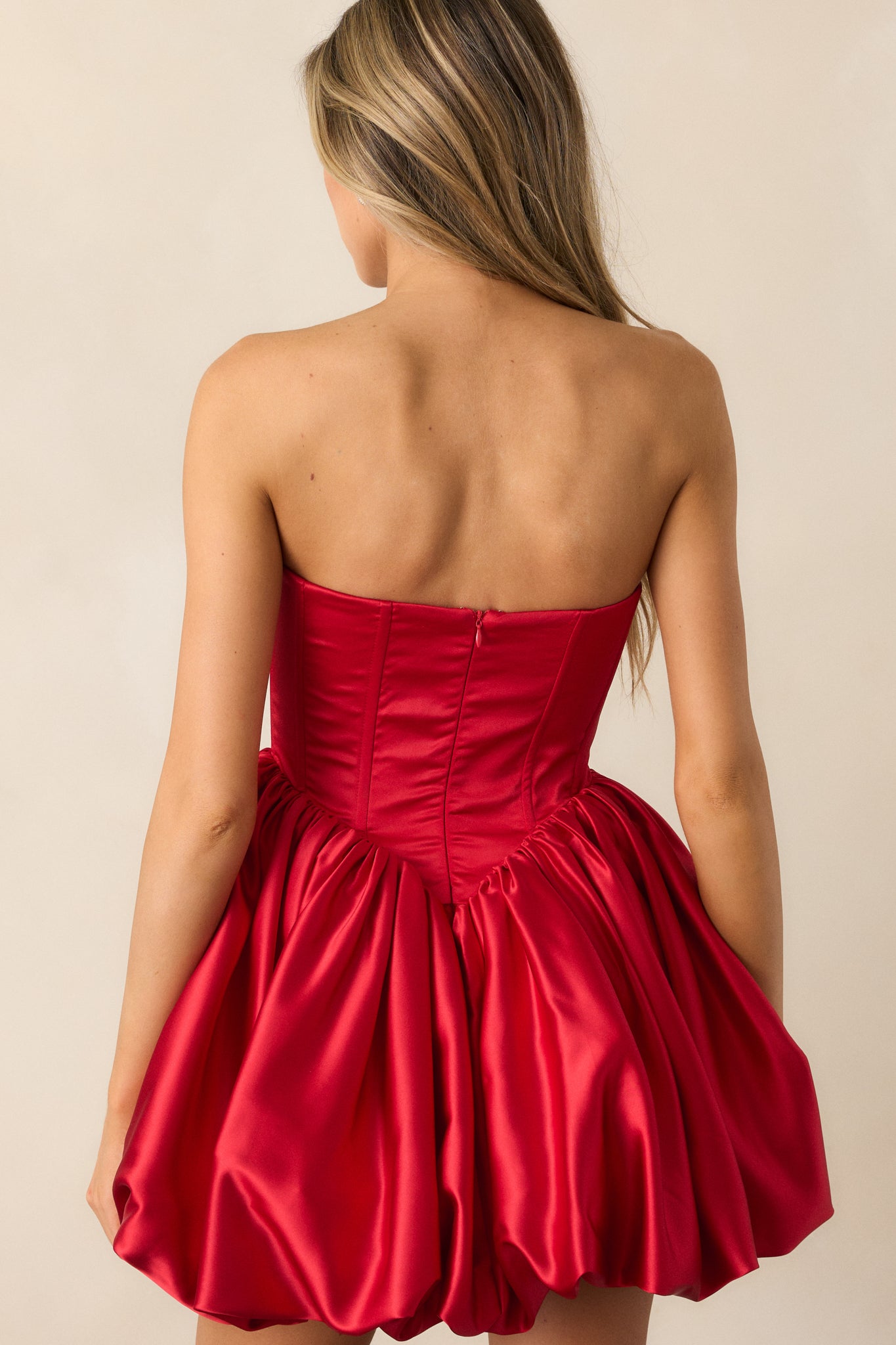 Love Letters Red Corset Bubble Mini Dress