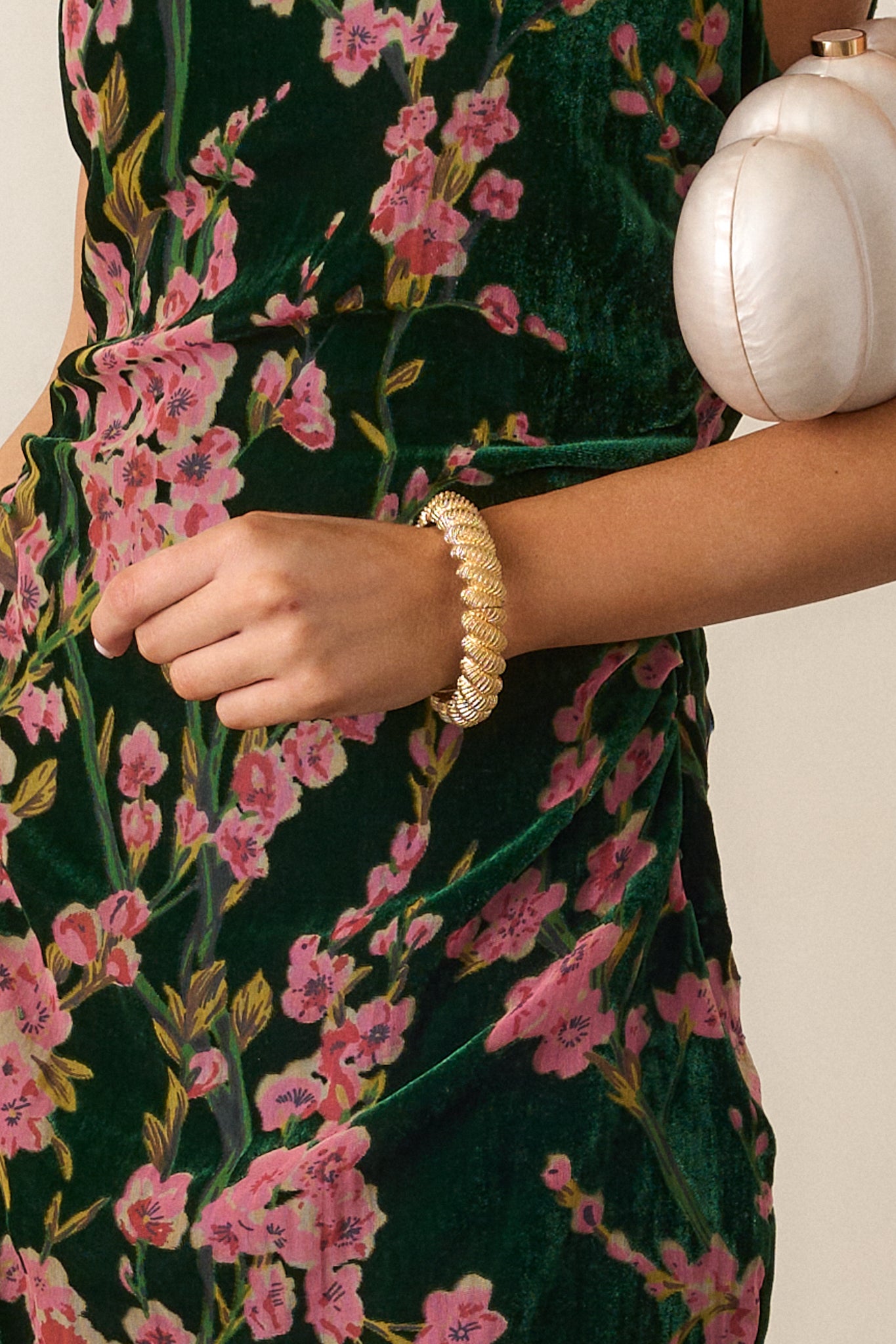 Twisted Treasure Gold Textured Bracelet