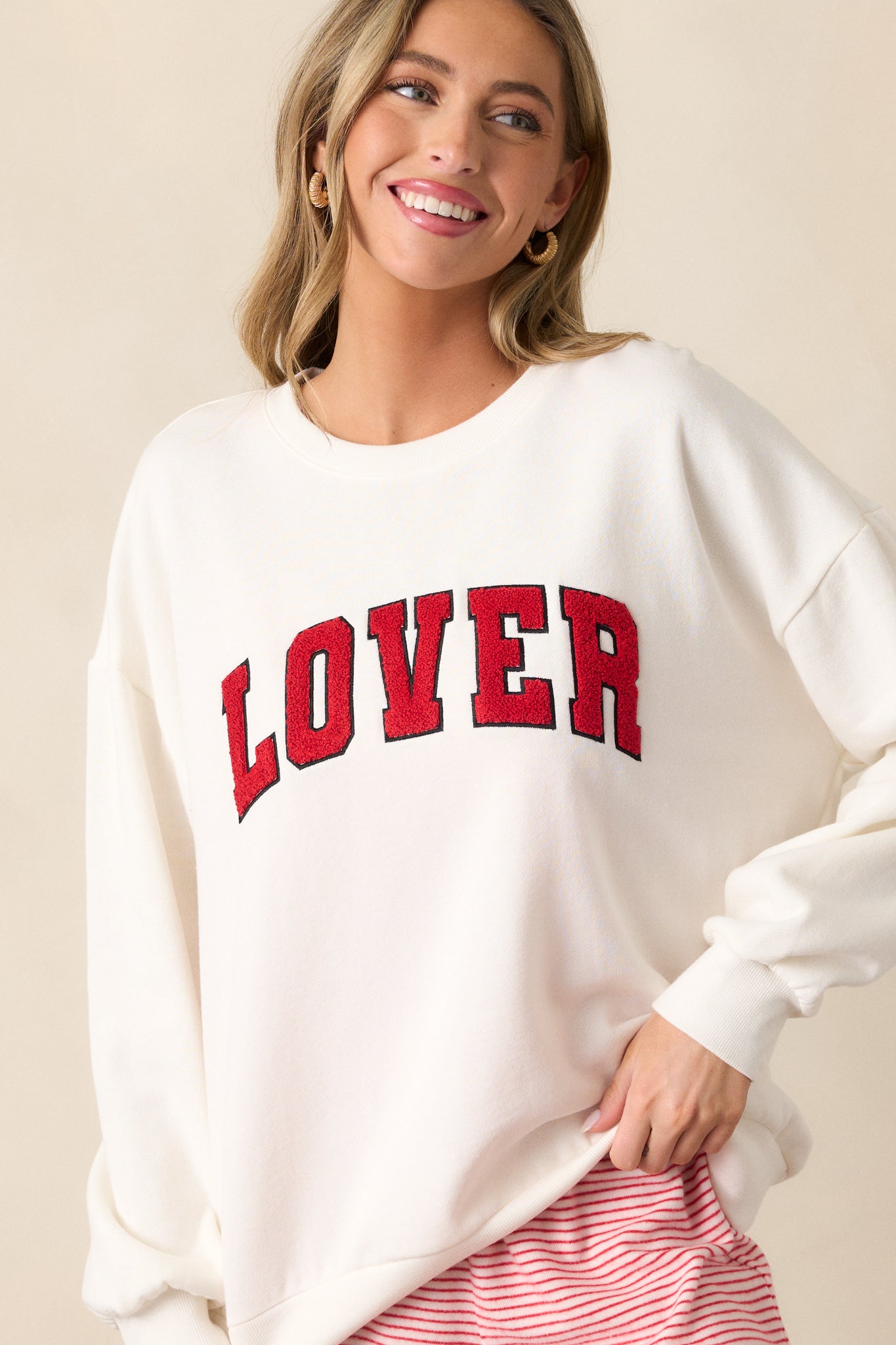 Z Supply Vanilla Ice Ivory Oversized Lover Sweatshirt