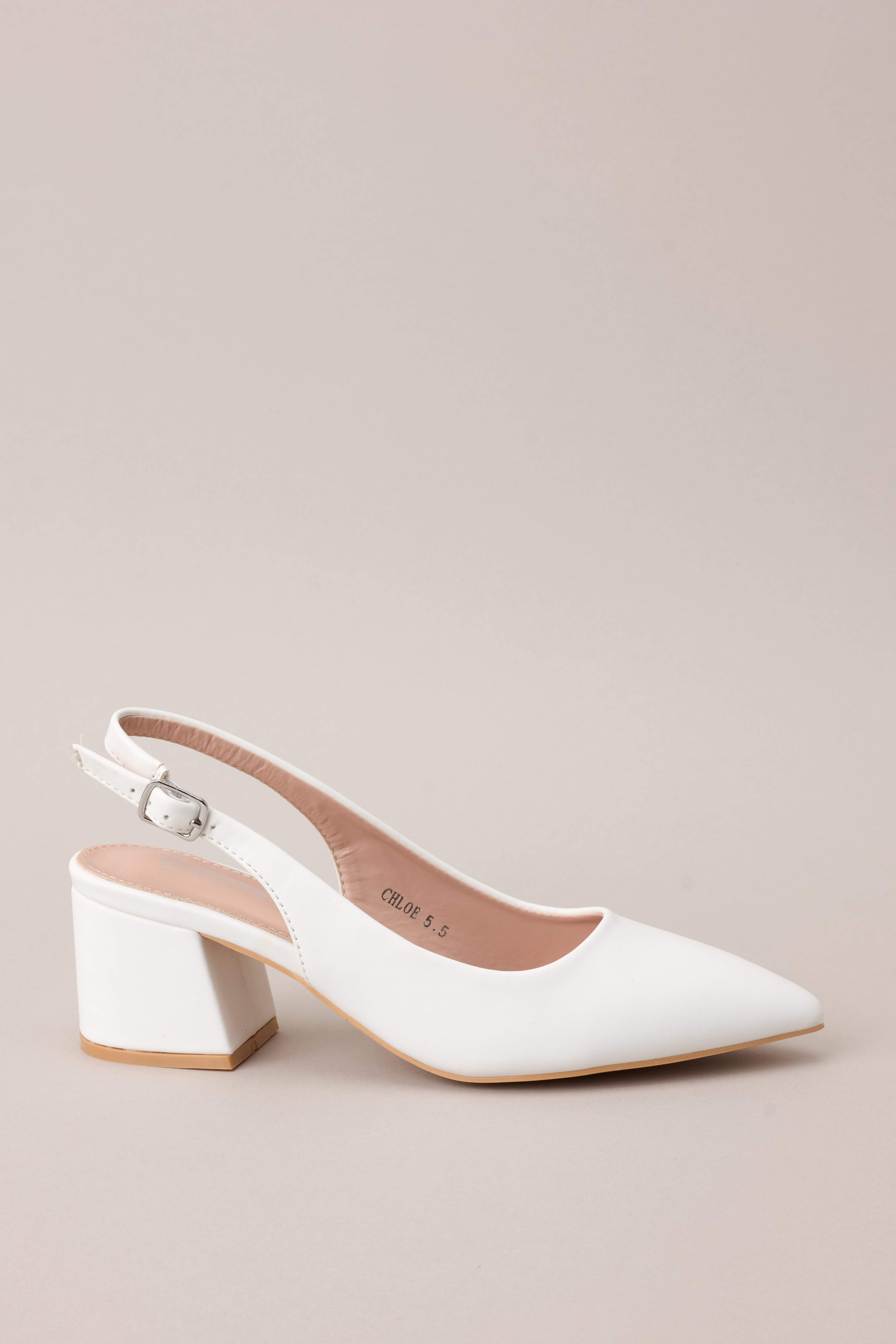 Life In A Flash White Sling Back Heels