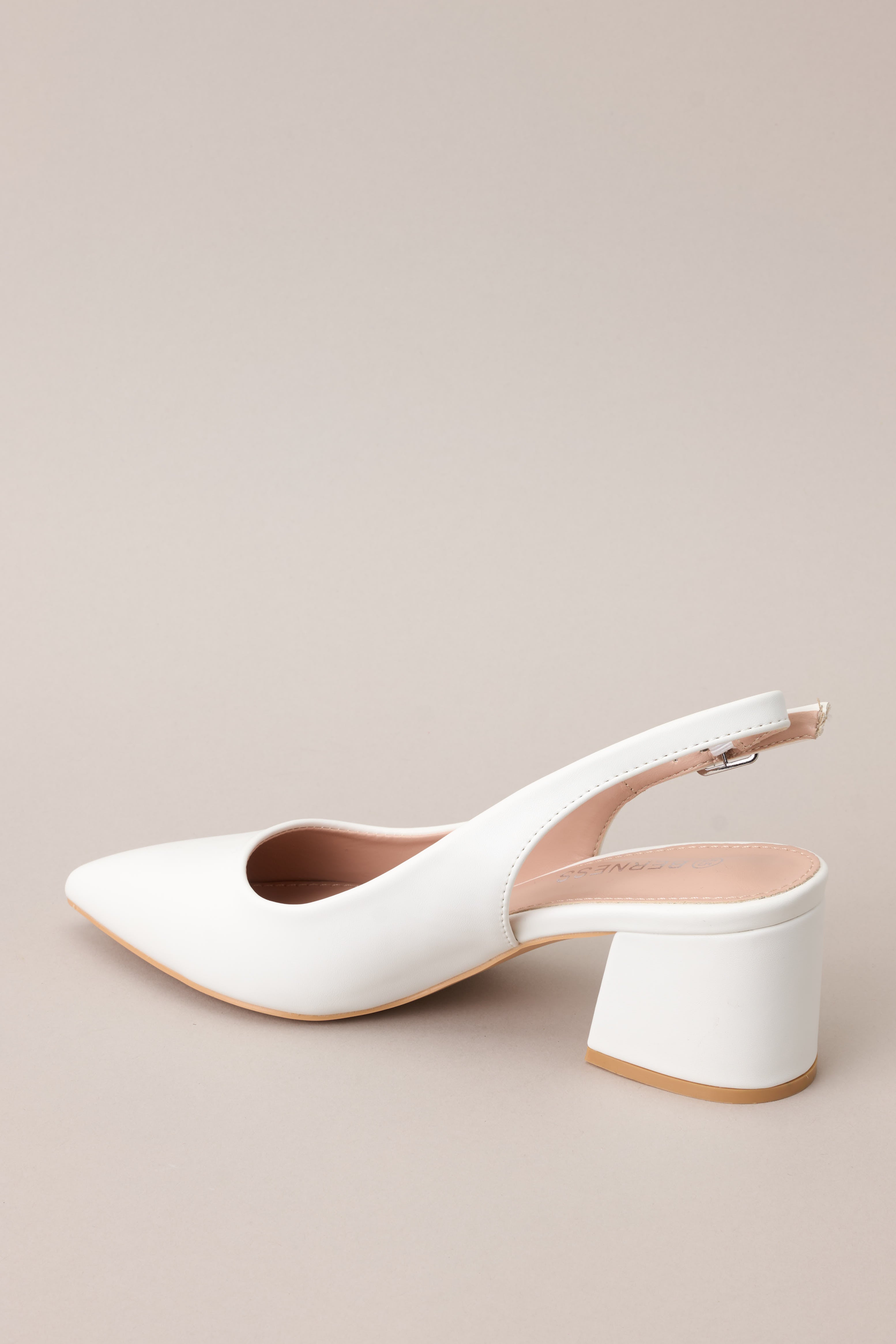 Life In A Flash White Sling Back Heels