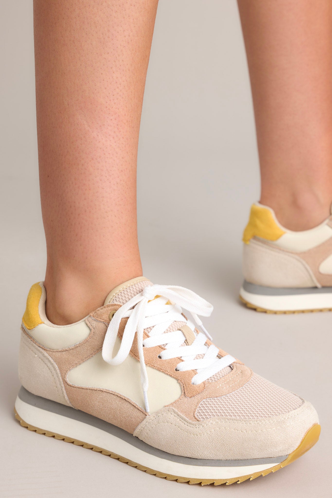 It's A Necessity Taupe Sneakers