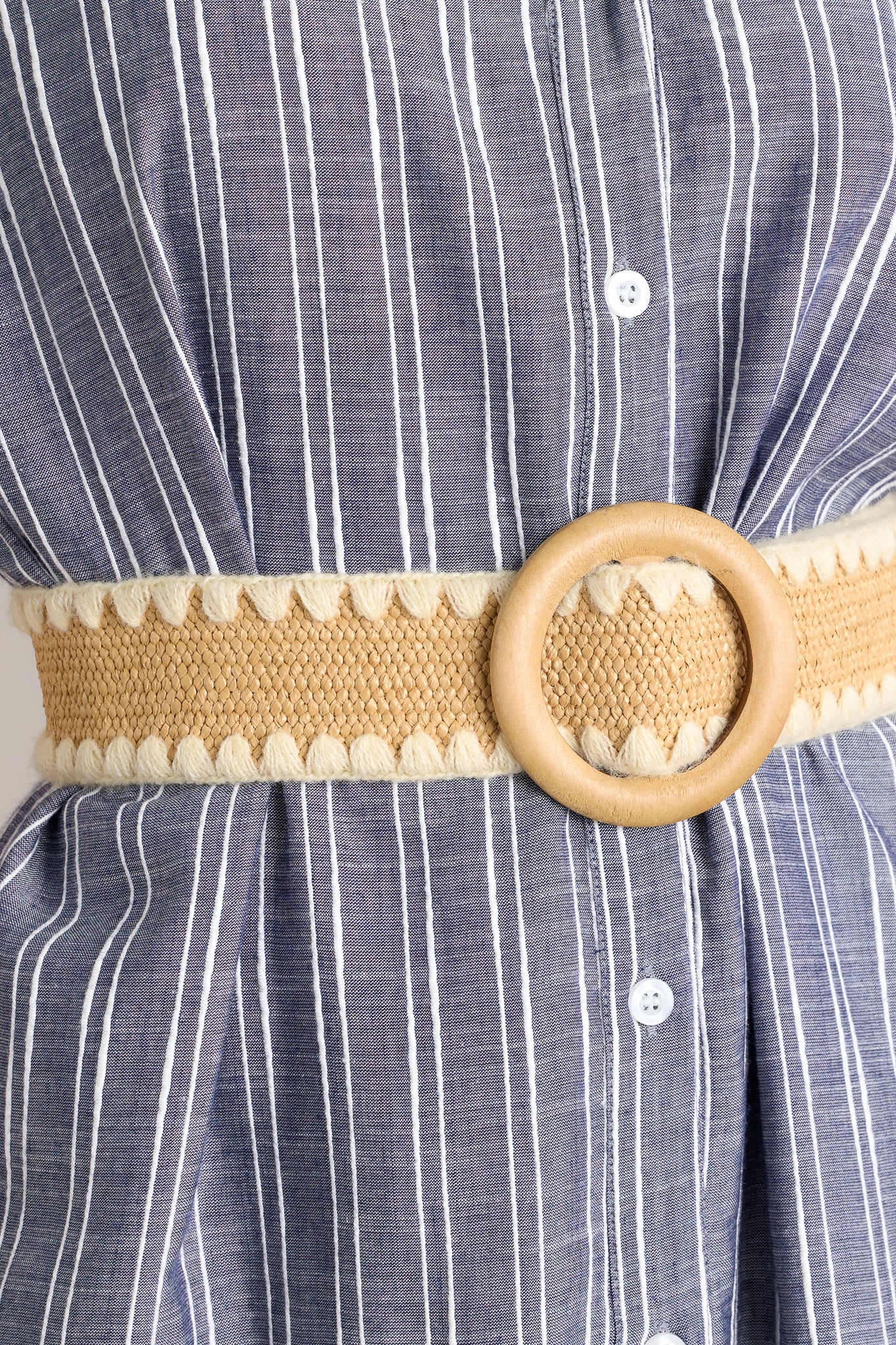 Just Face It Tan Woven Elastic Belt