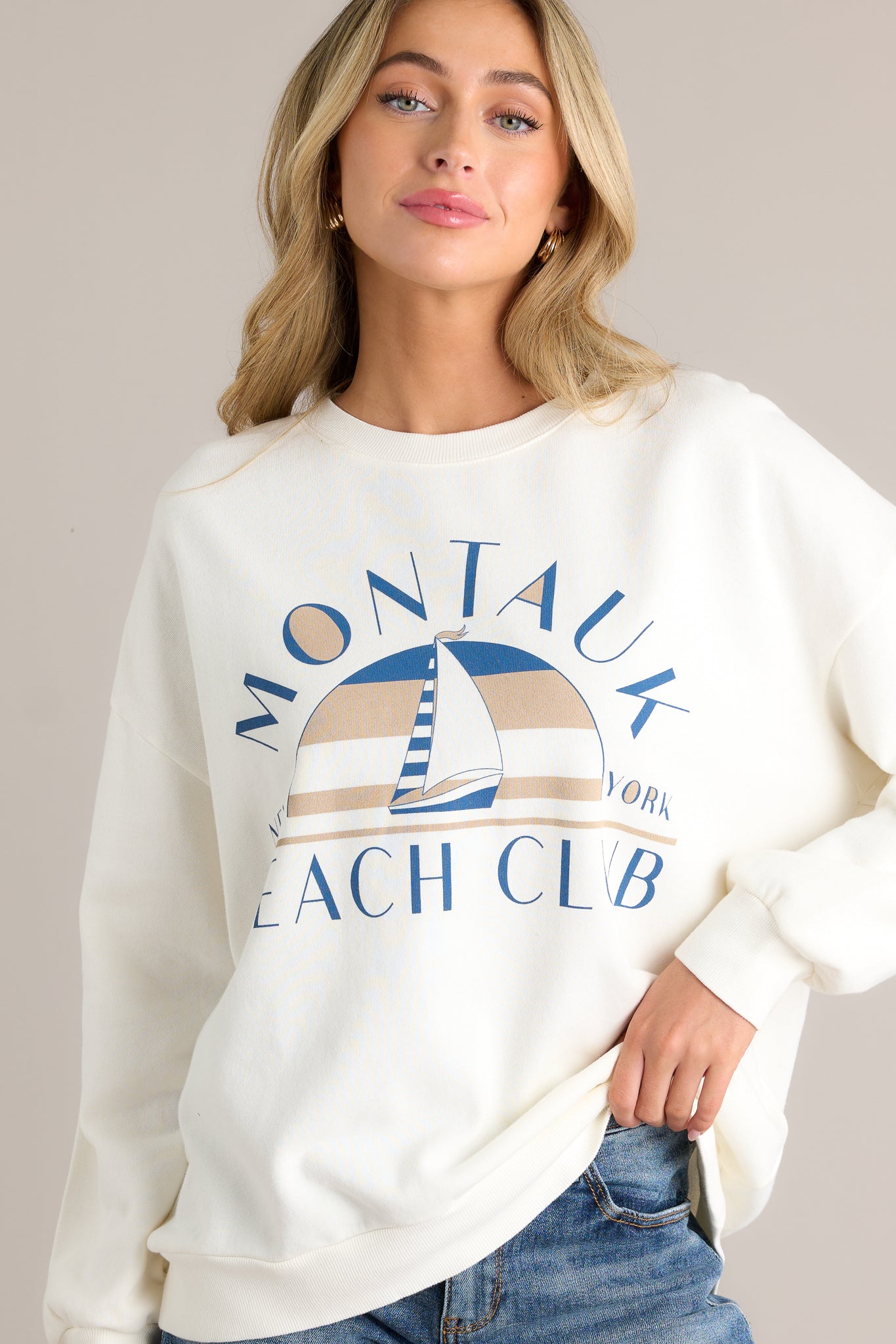 Z Supply Montauk Sunday Sea Salt Sweatshirt