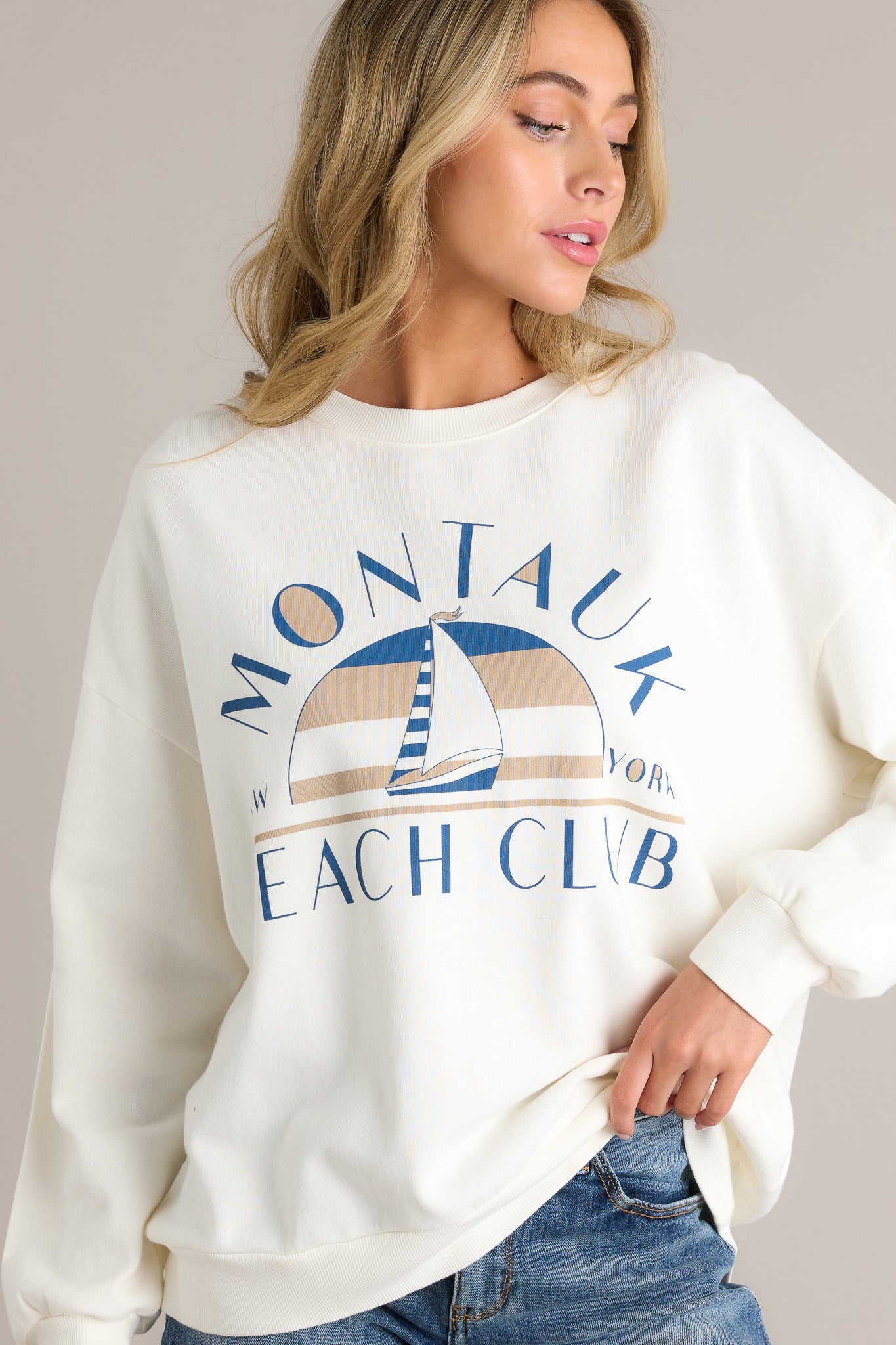 Z Supply Montauk Sunday Sea Salt Sweatshirt