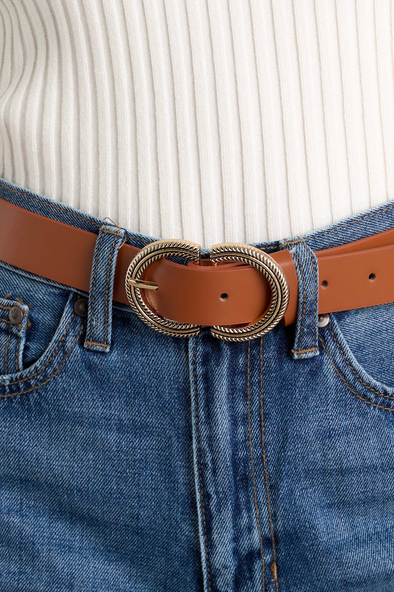 Perfect Together Cognac Belt