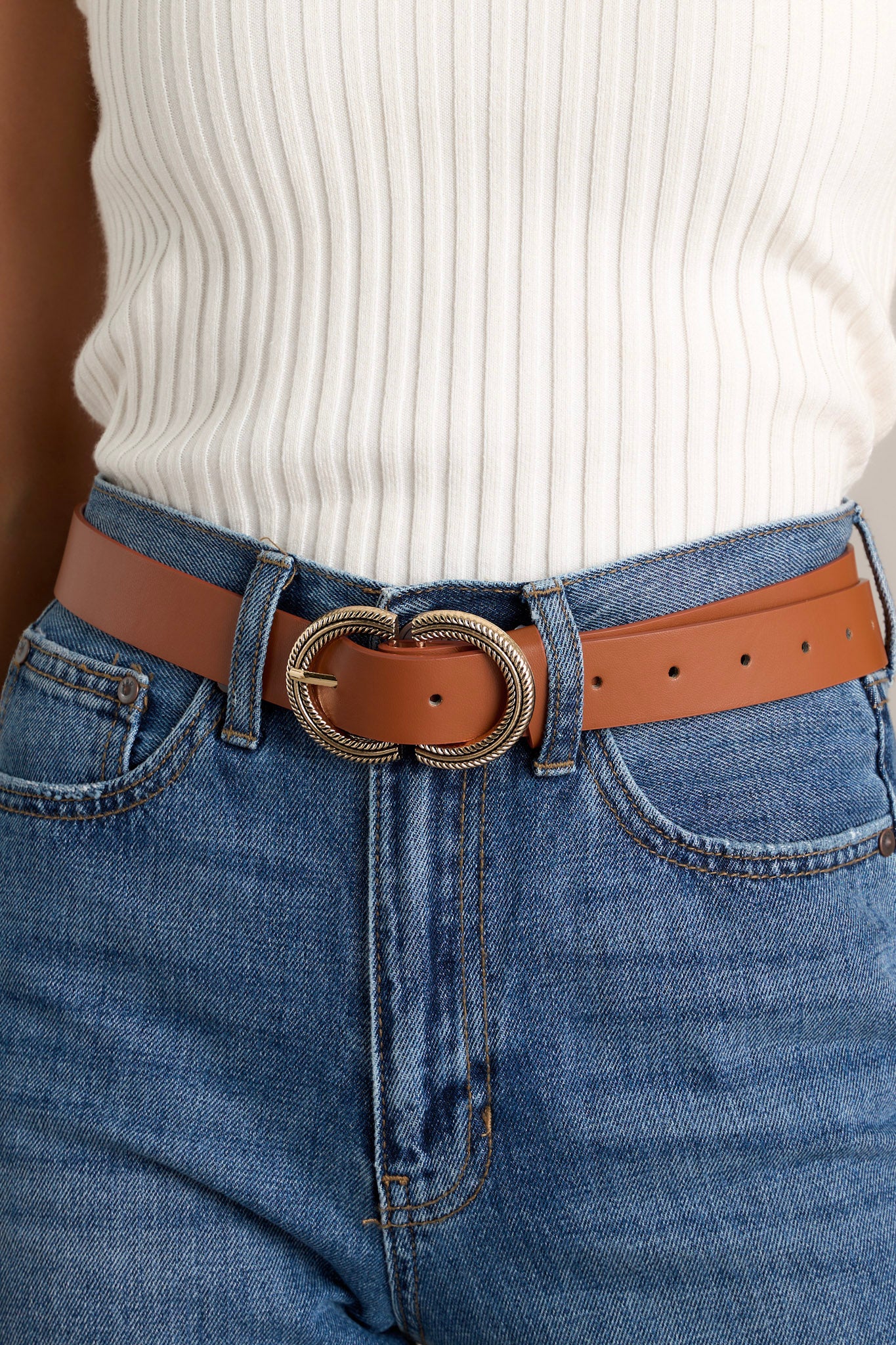 Perfect Together Cognac Belt