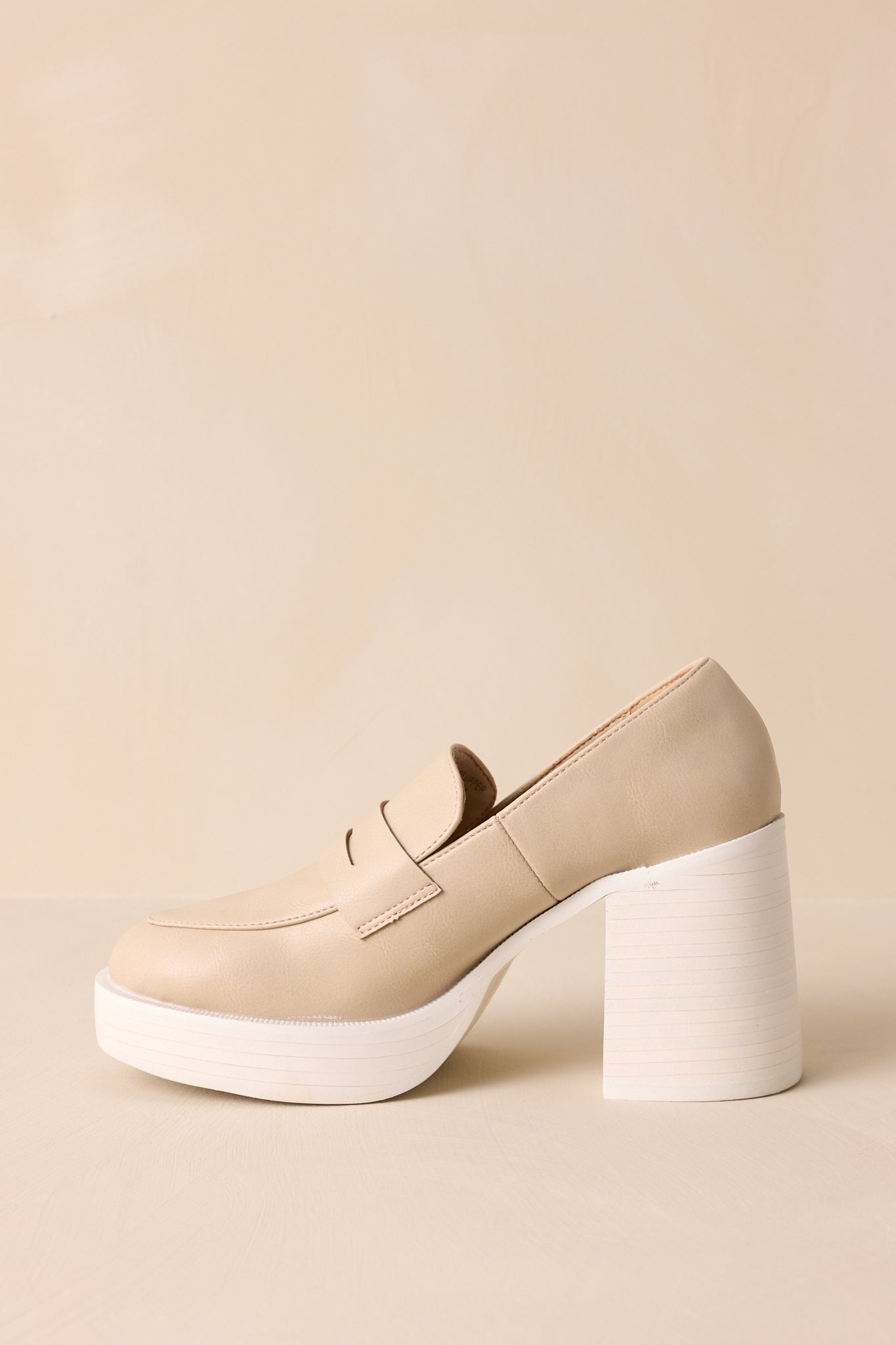 Like What I Like Beige Platform Loafer