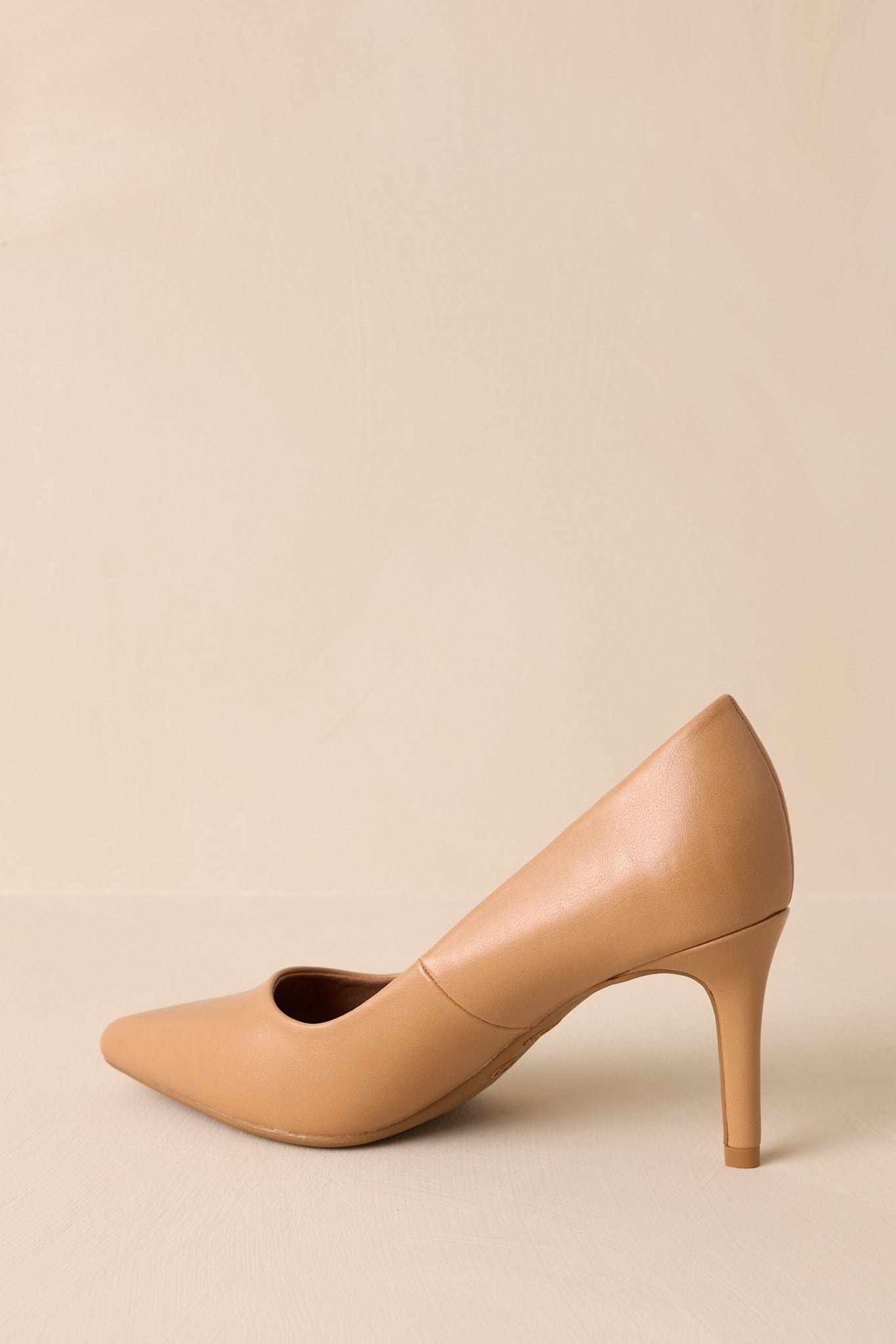 Bold Balance Camel Pointed Toe Pump Heels