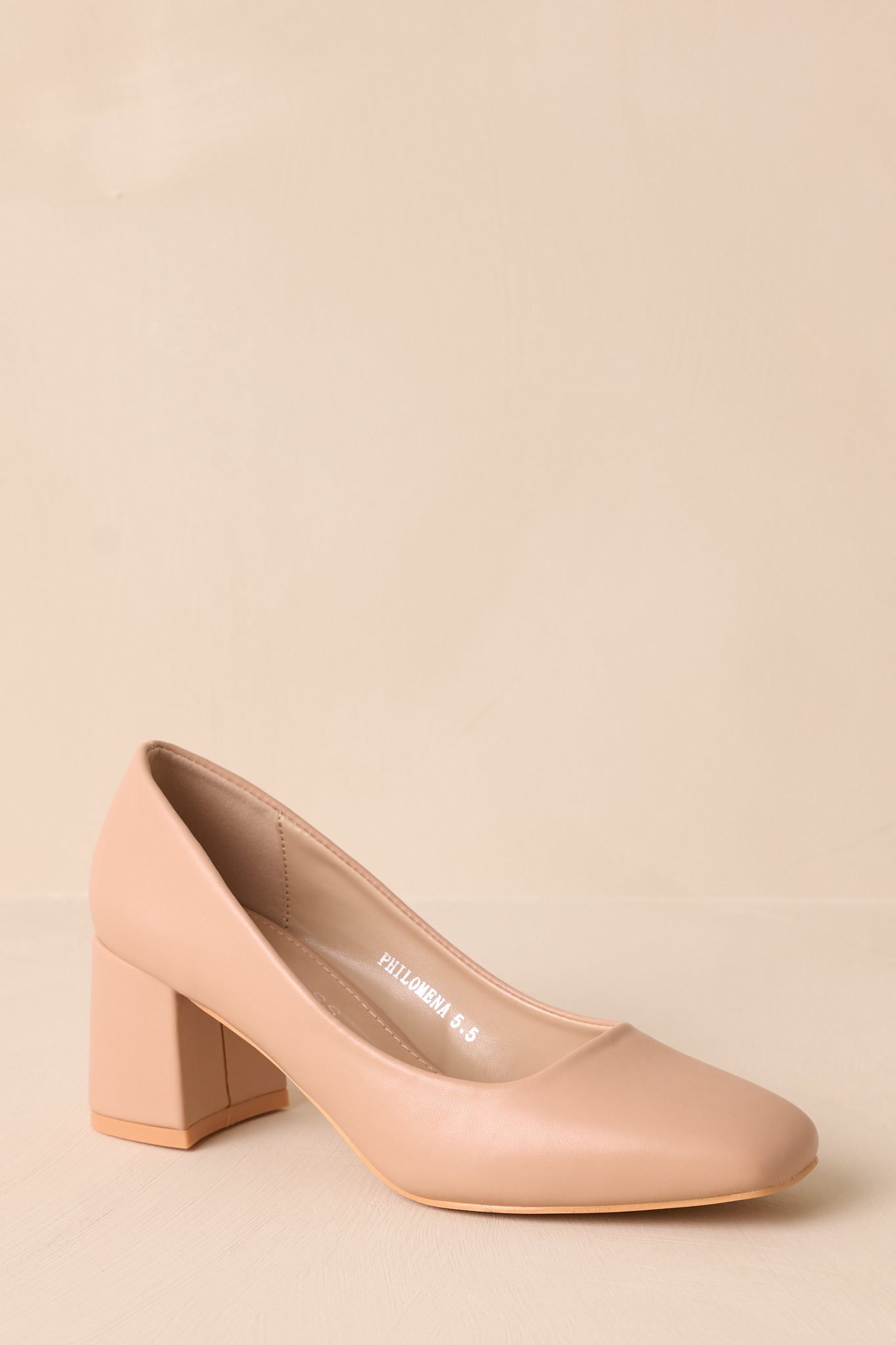 Timeless Elegance Beige Block Heels