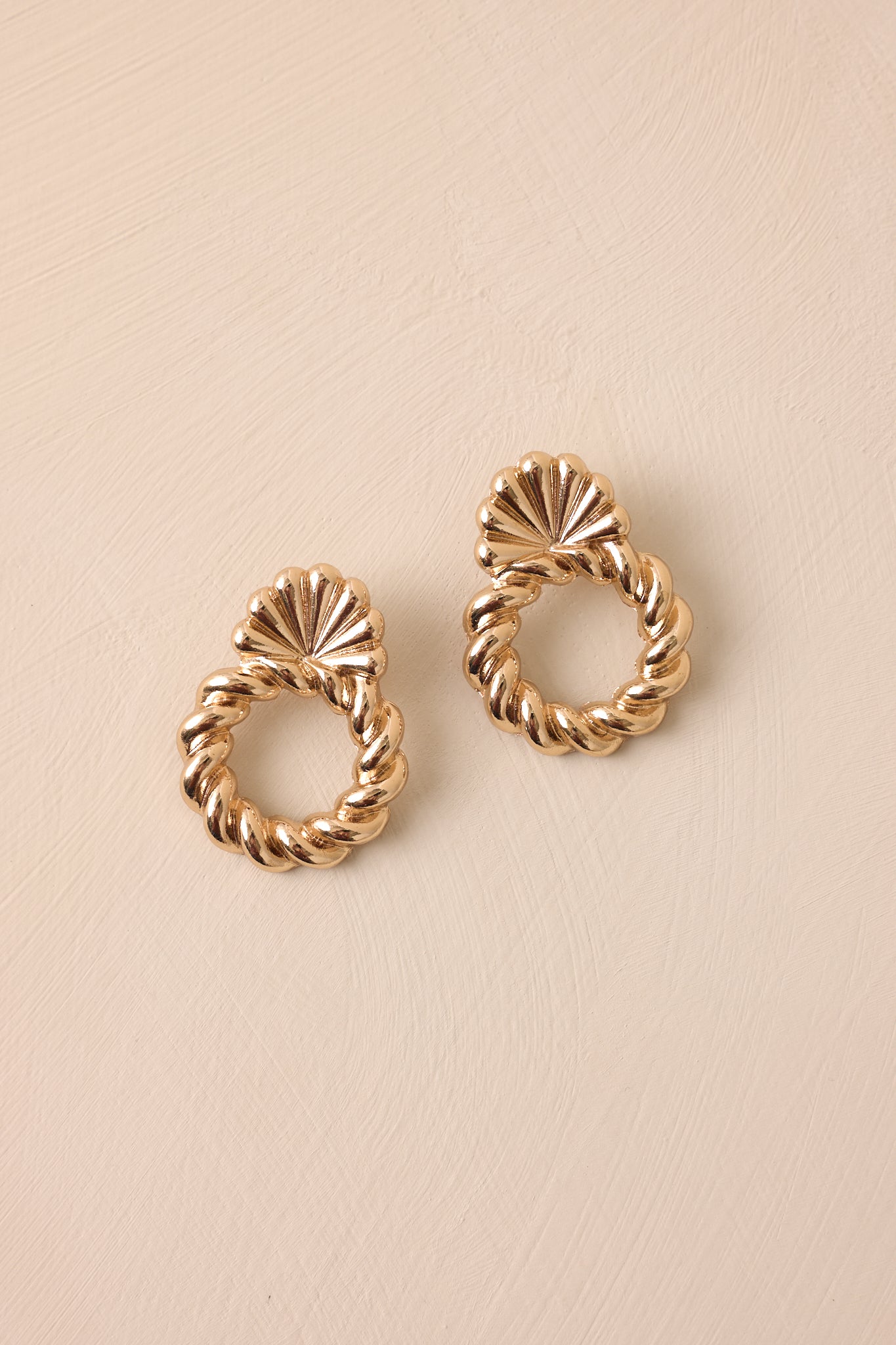 Glimpse of Us Twisted Gold Earrings