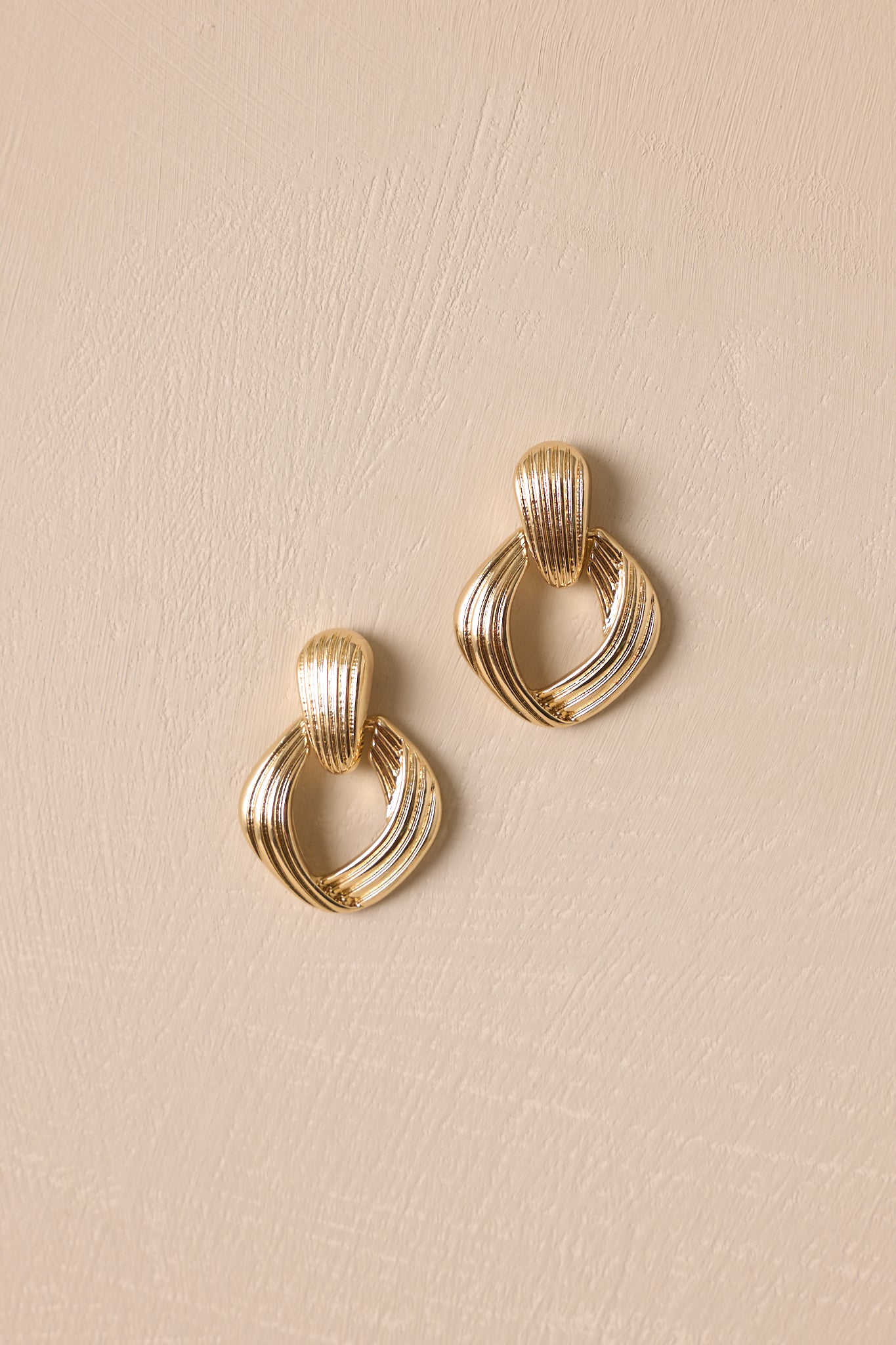 Recent Discovery Gold Textured Earrings