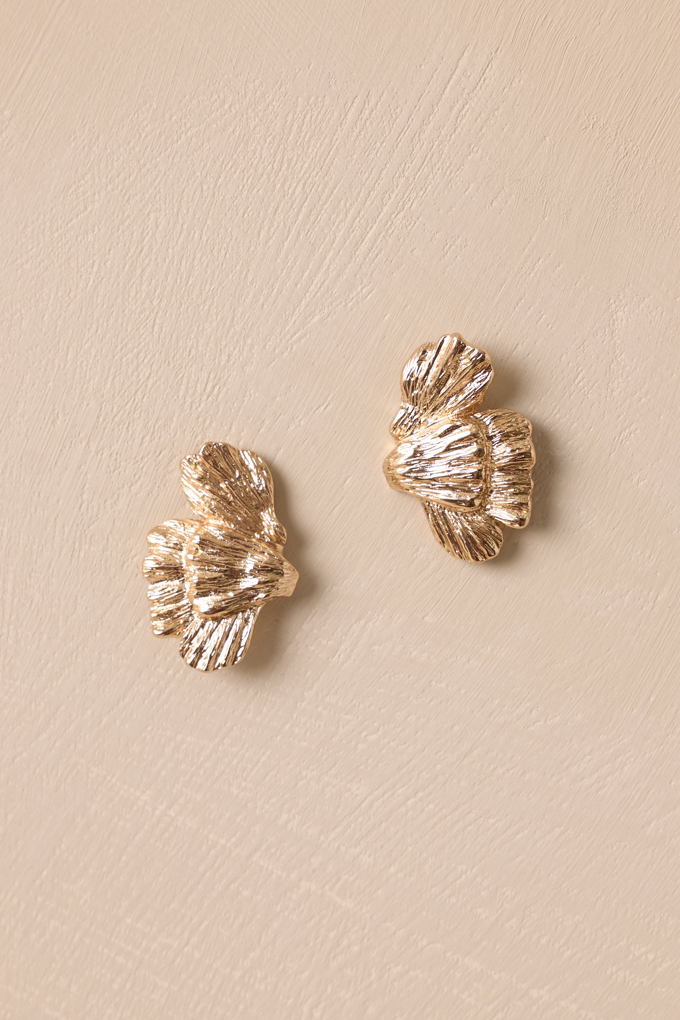 Celestial Glide Gold Textured Earrings