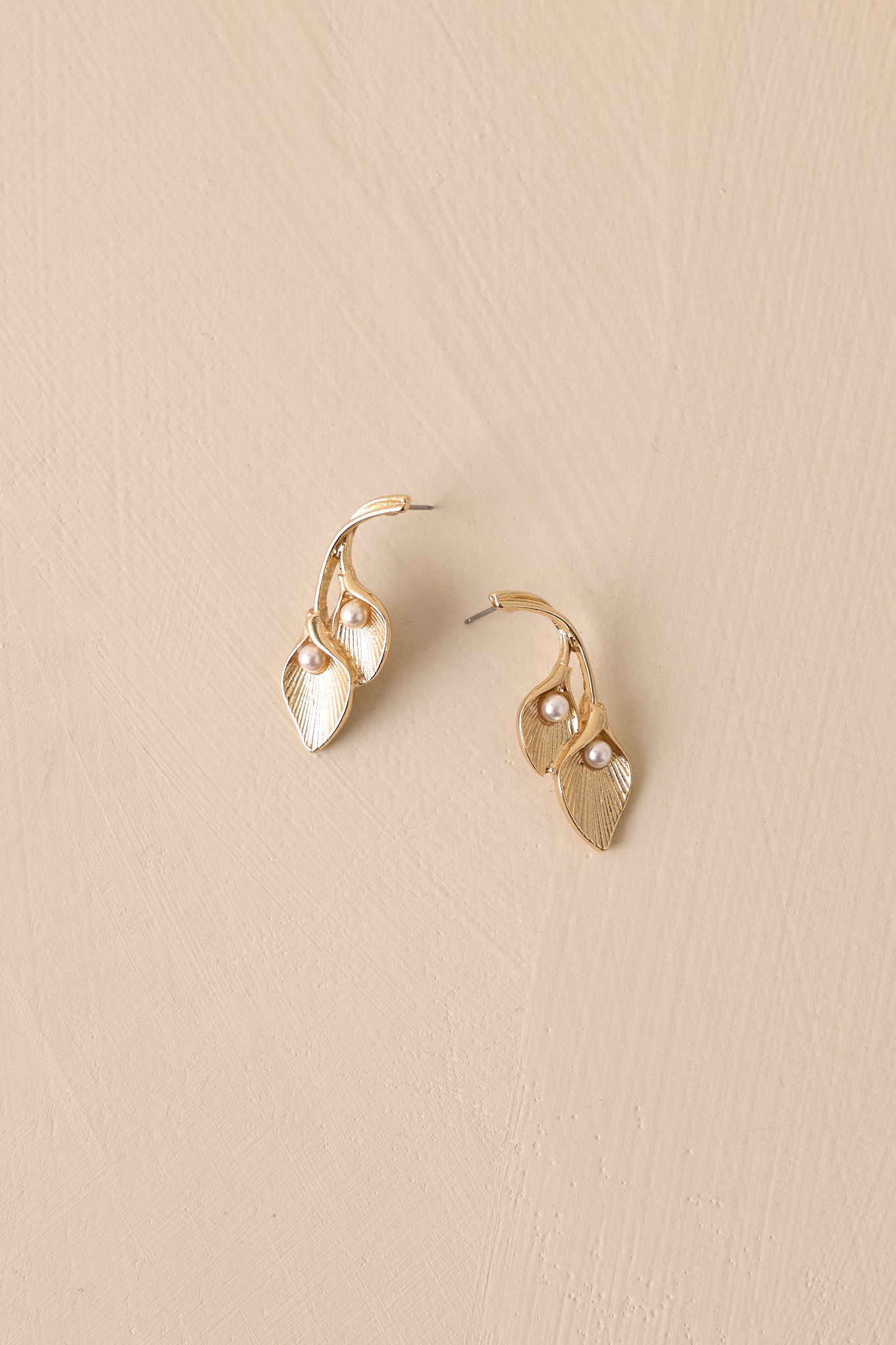 Lovely Day Gold & Ivory Pearl Earrings