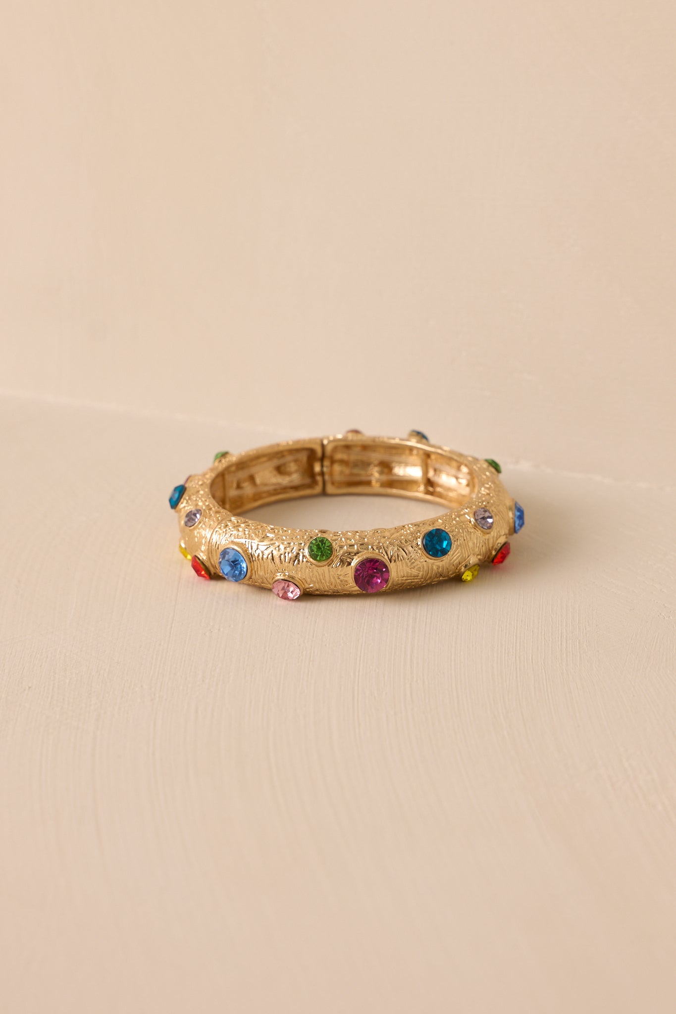 Gemstone Radiance Gold Multi Rhinestone Bracelet