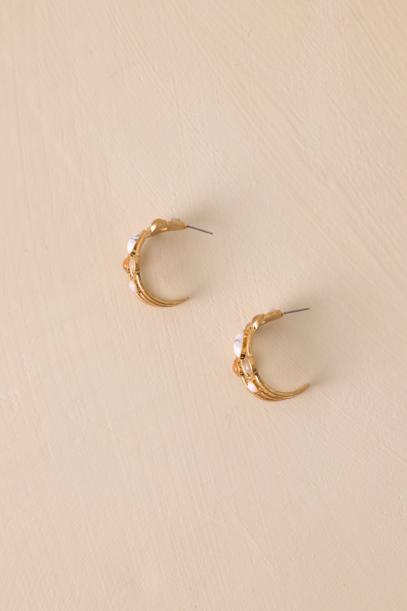 Across the Universe Gold Beaded Earrings