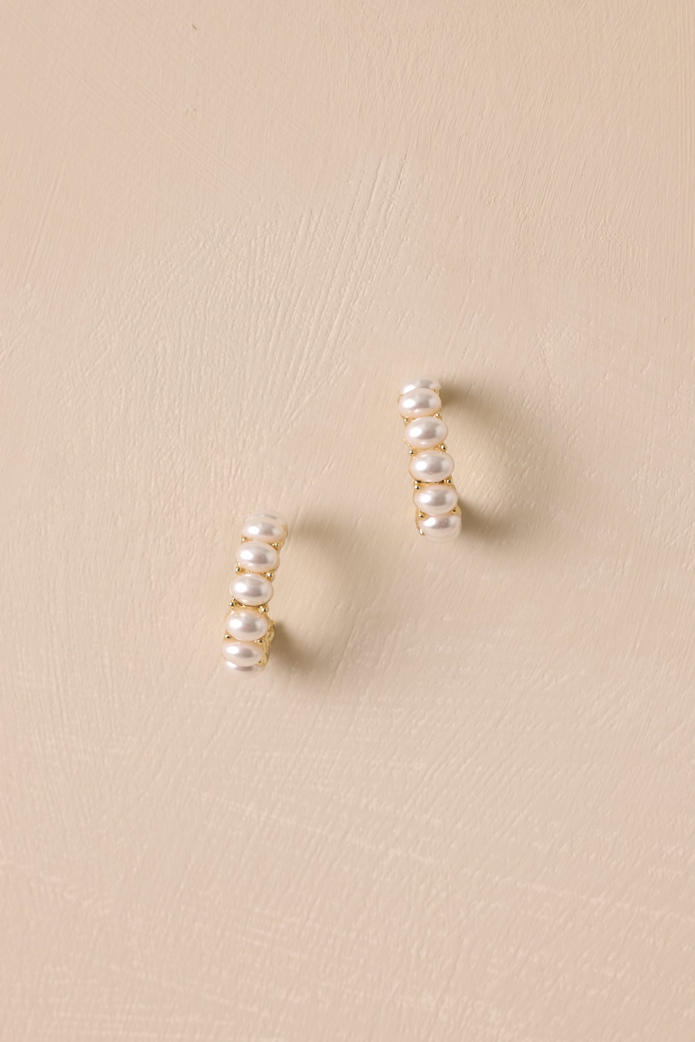 Never As It Seems Gold & Pearl Hoop Earrings