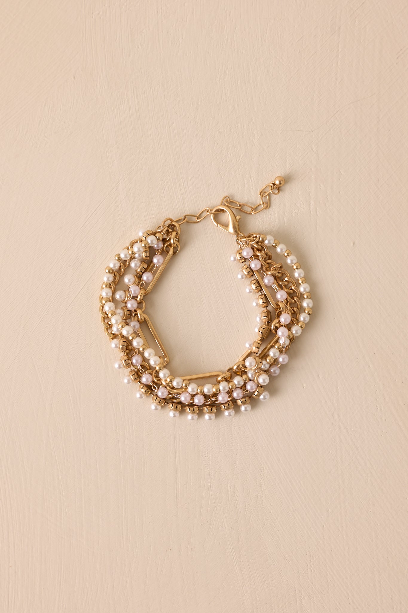 Peaceful Easy Feeling Gold & Pearl Layered Bracelet