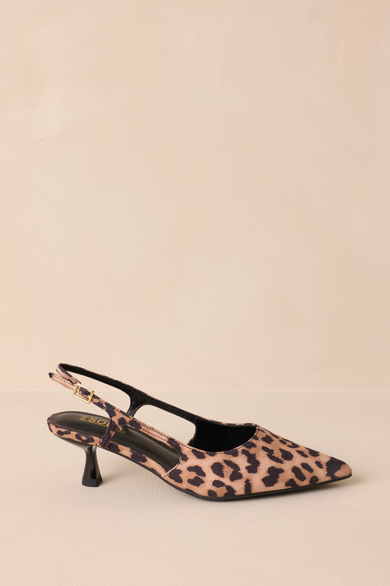 Fiercely Stunned Leopard Print Kitten Heels