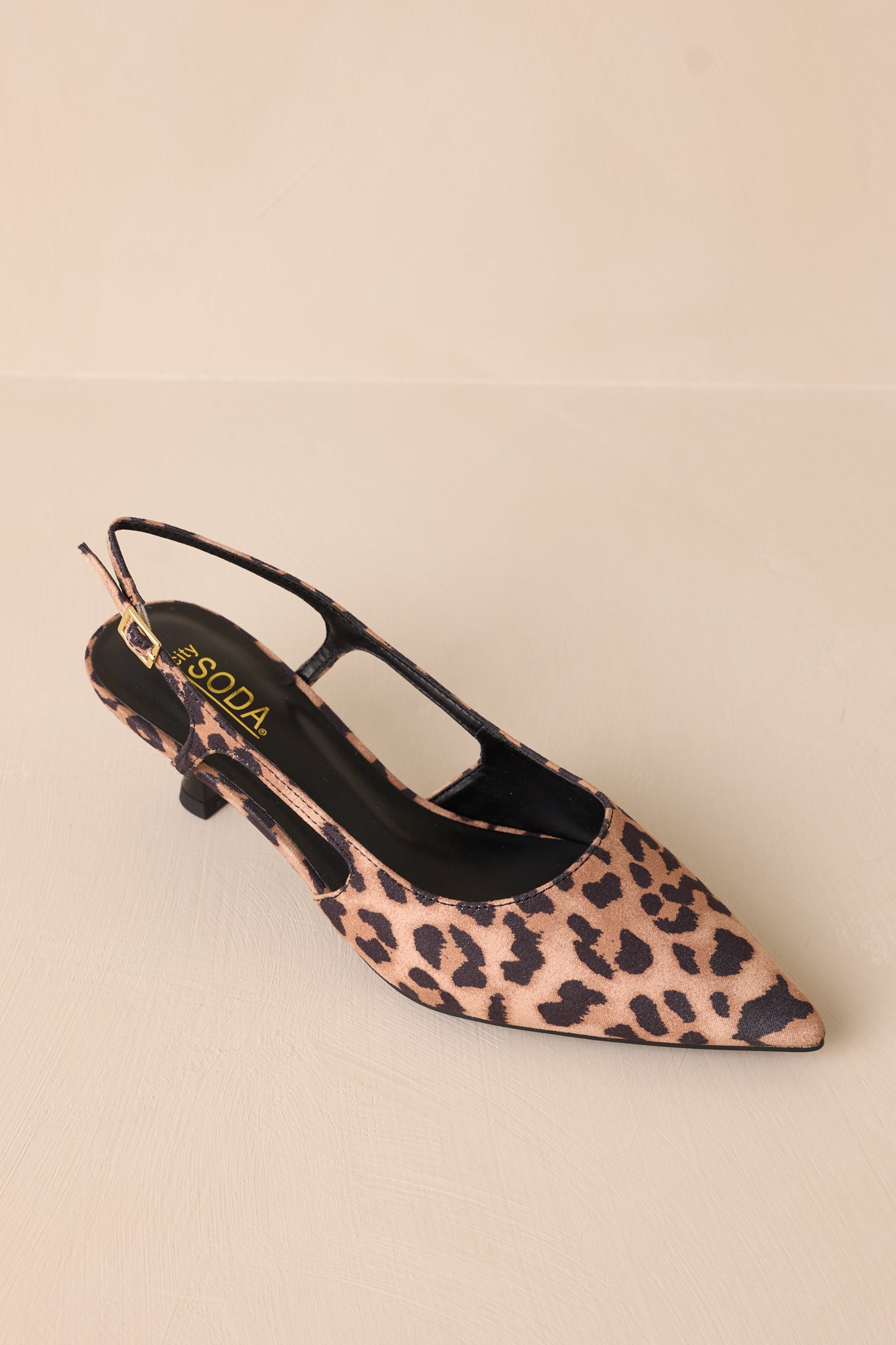 Fiercely Stunned Leopard Print Kitten Heels