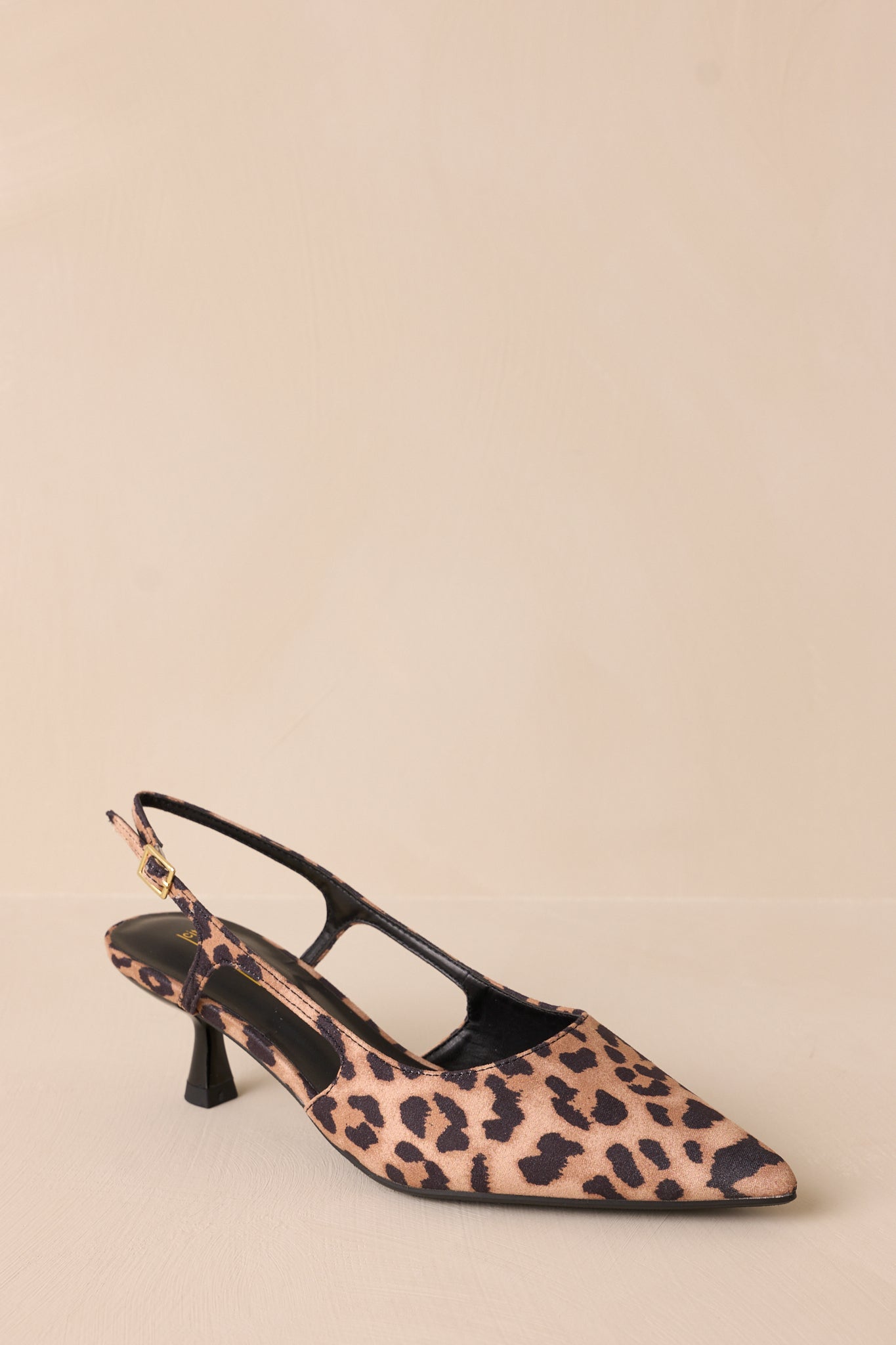 Fiercely Stunned Leopard Print Kitten Heels