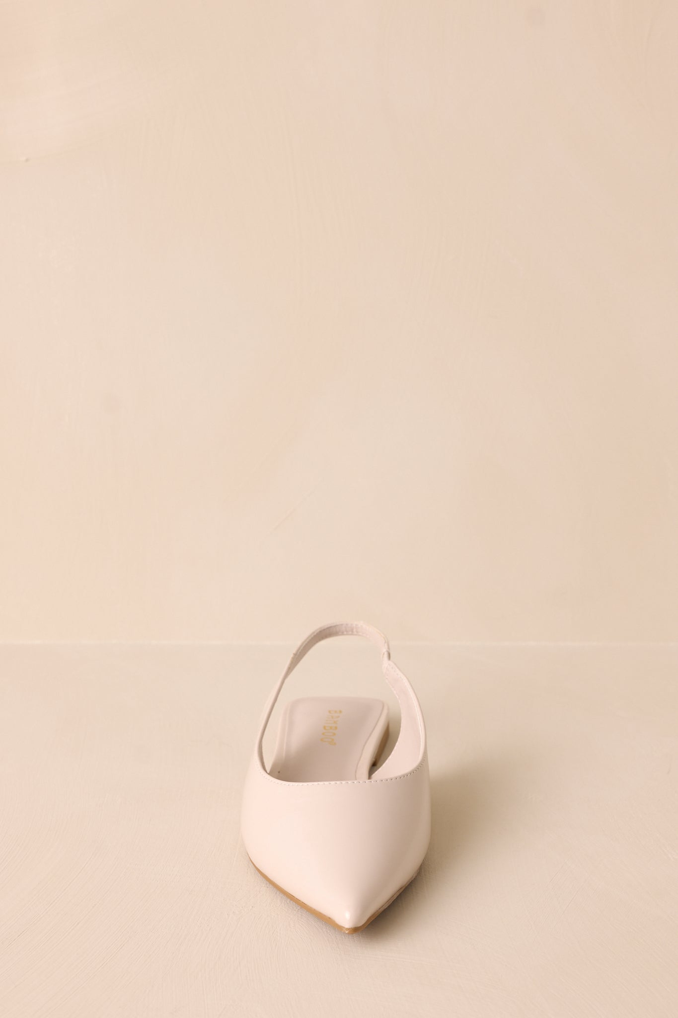 Mixed Feelings Ivory Pointed-Toe Slingback Flats