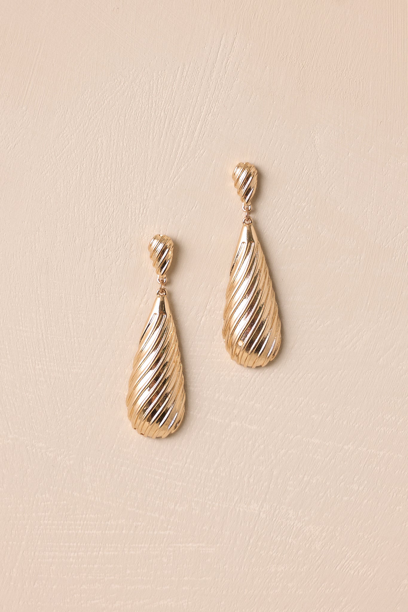 Starlight Voyage Gold Textured Drop Earrings