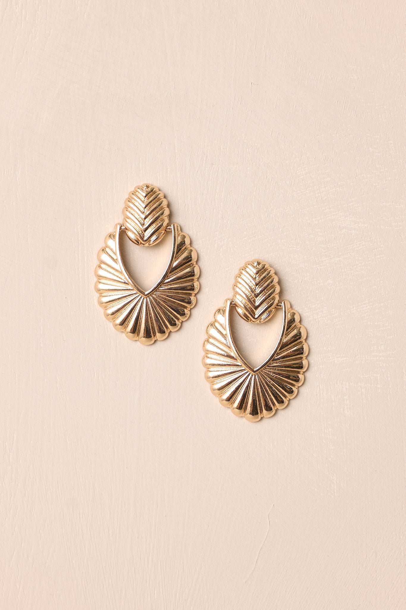 Defy The Stars Textured Gold Earrings