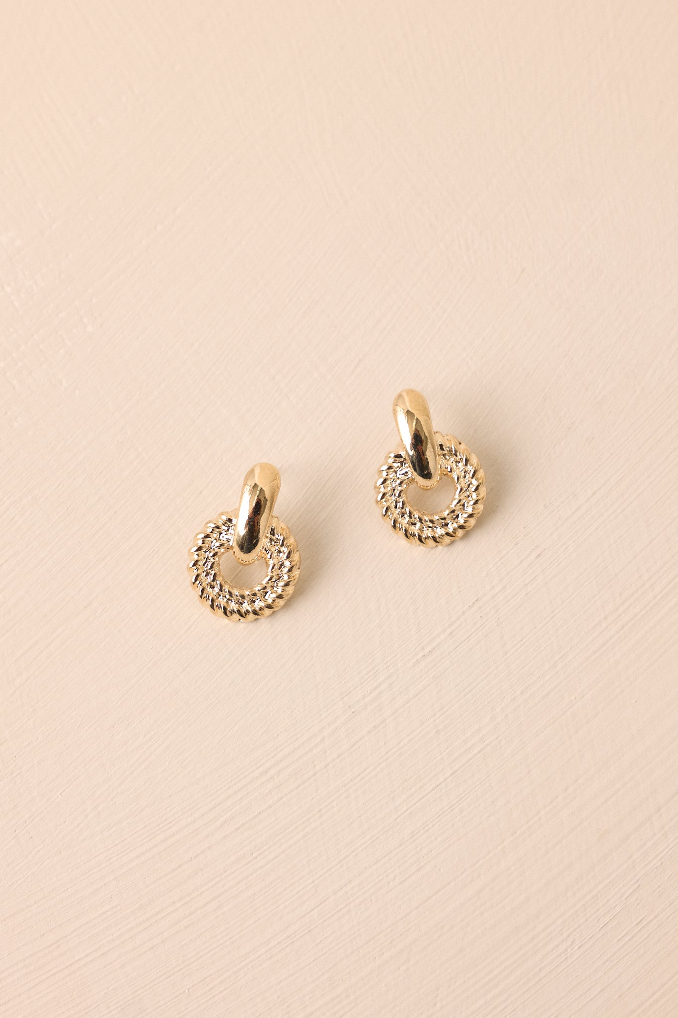 Rainy Day Woman Gold Braided Drop Earrings