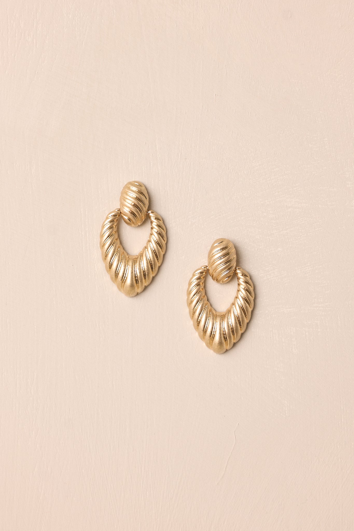 Prism Tide Gold Textured Drop Earrings