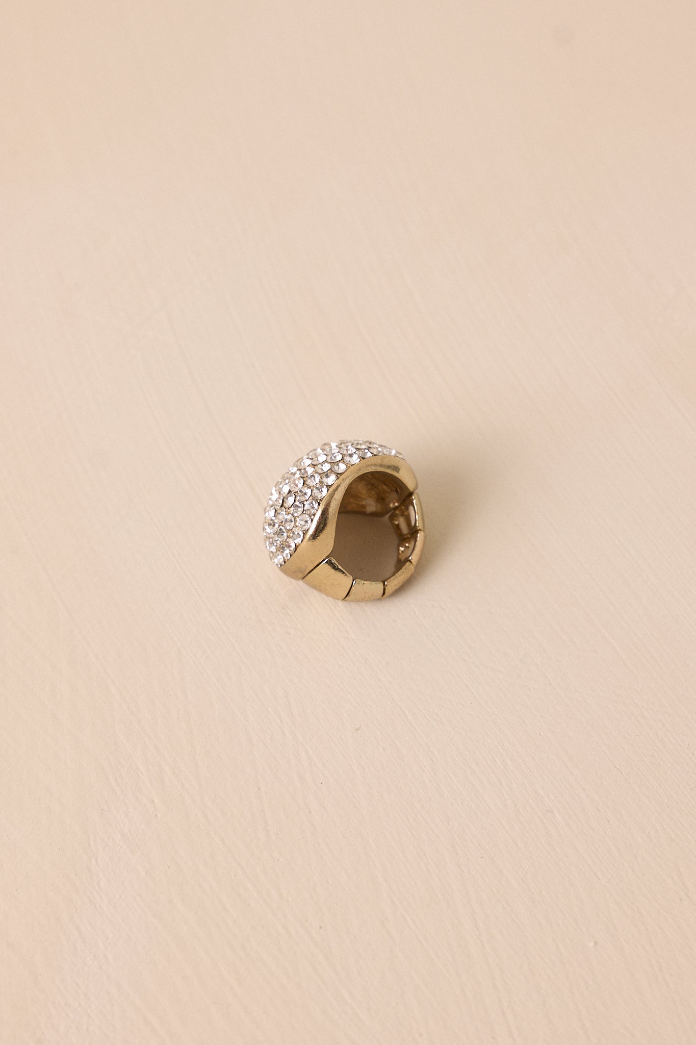 Bright Future Gold Pavè Rhinestone Dome Ring