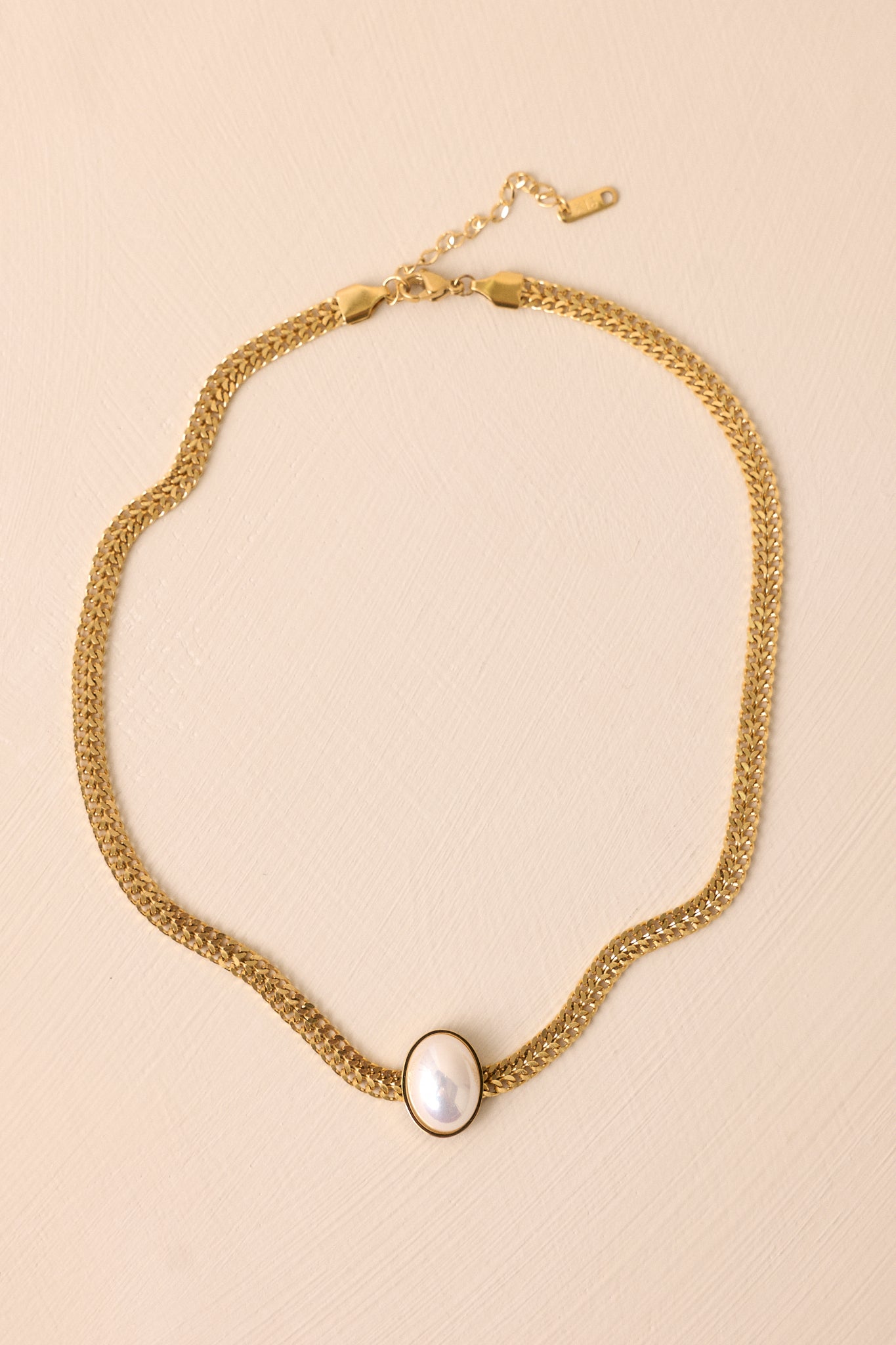 Moonlit Moments Ivory Pearl & Gold Chain Necklace