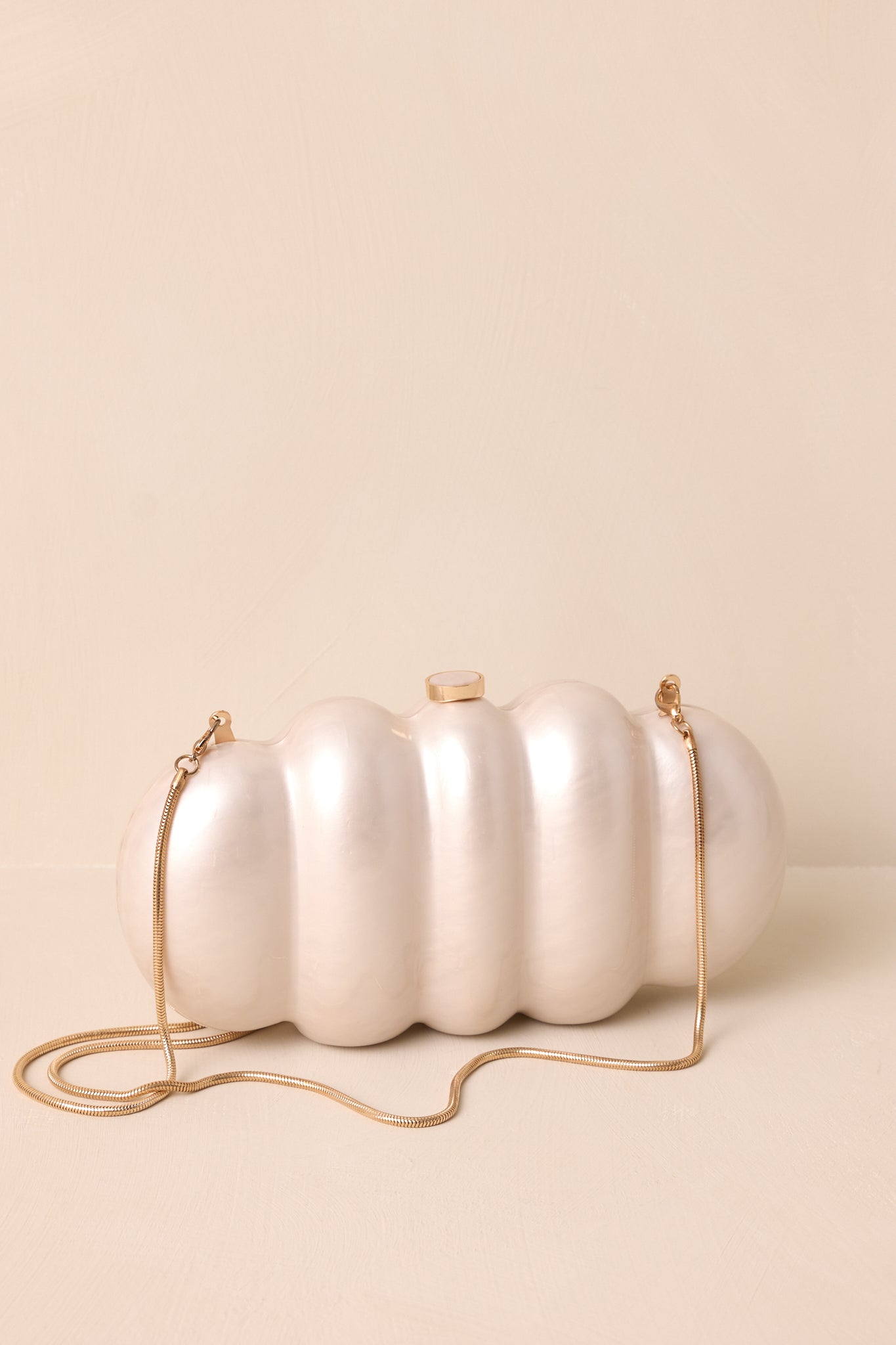 Fallen Halo Ivory Pearlescent Clutch